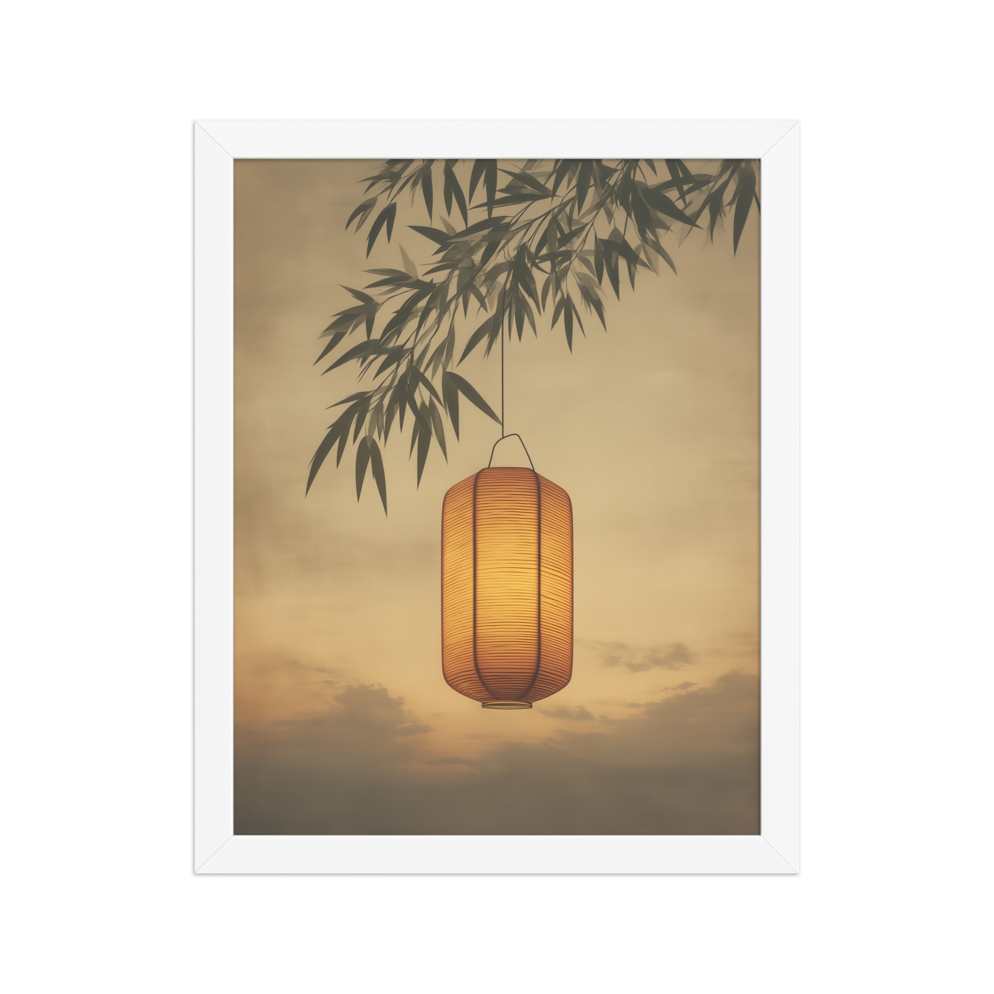 Lantern Glow — Japanese Lantern Minimal Wall Decor — Framed Poster - Image 15
