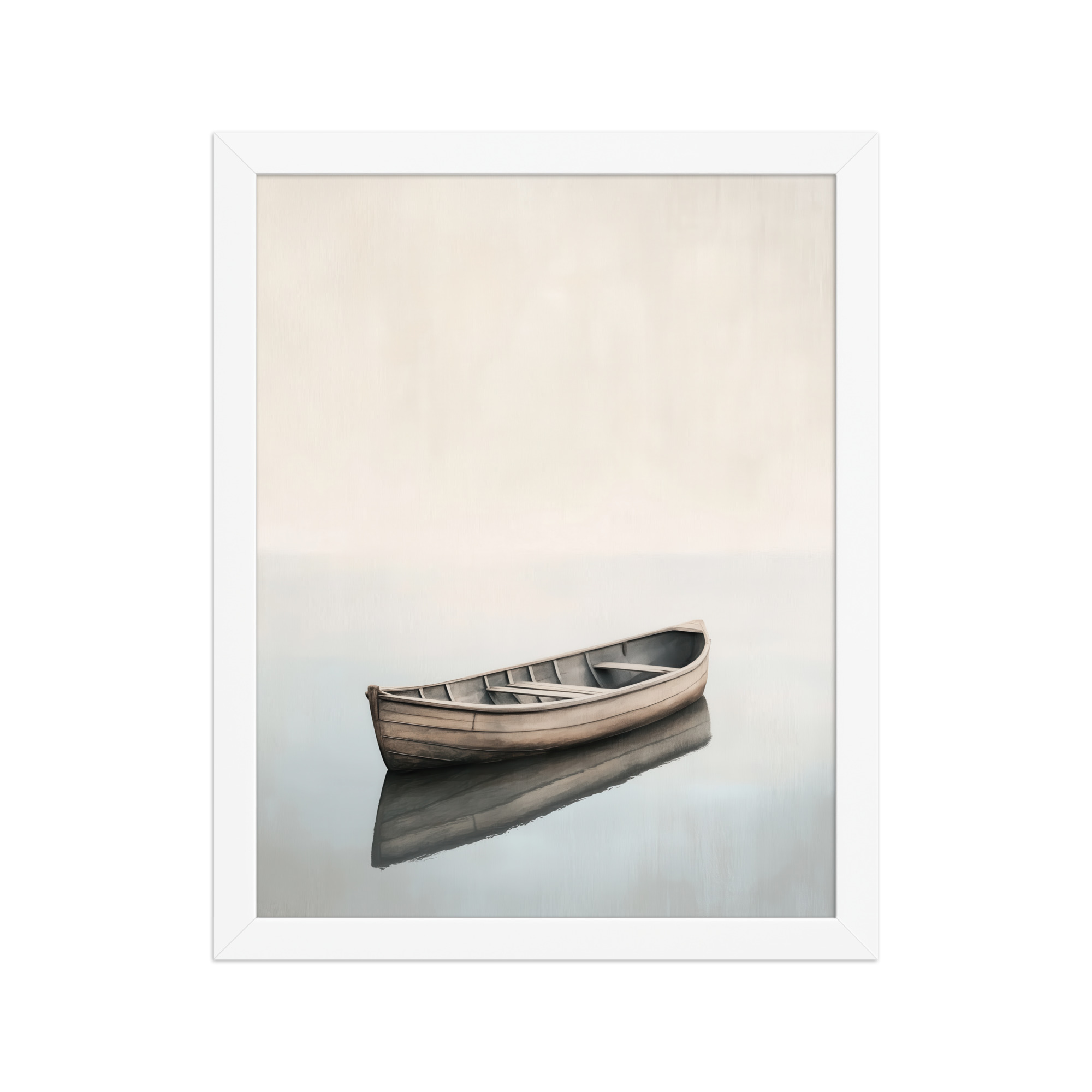 Still Waters Rowboat — Minimal Japandi Boat Wall Art — Framed Poster - Image 18