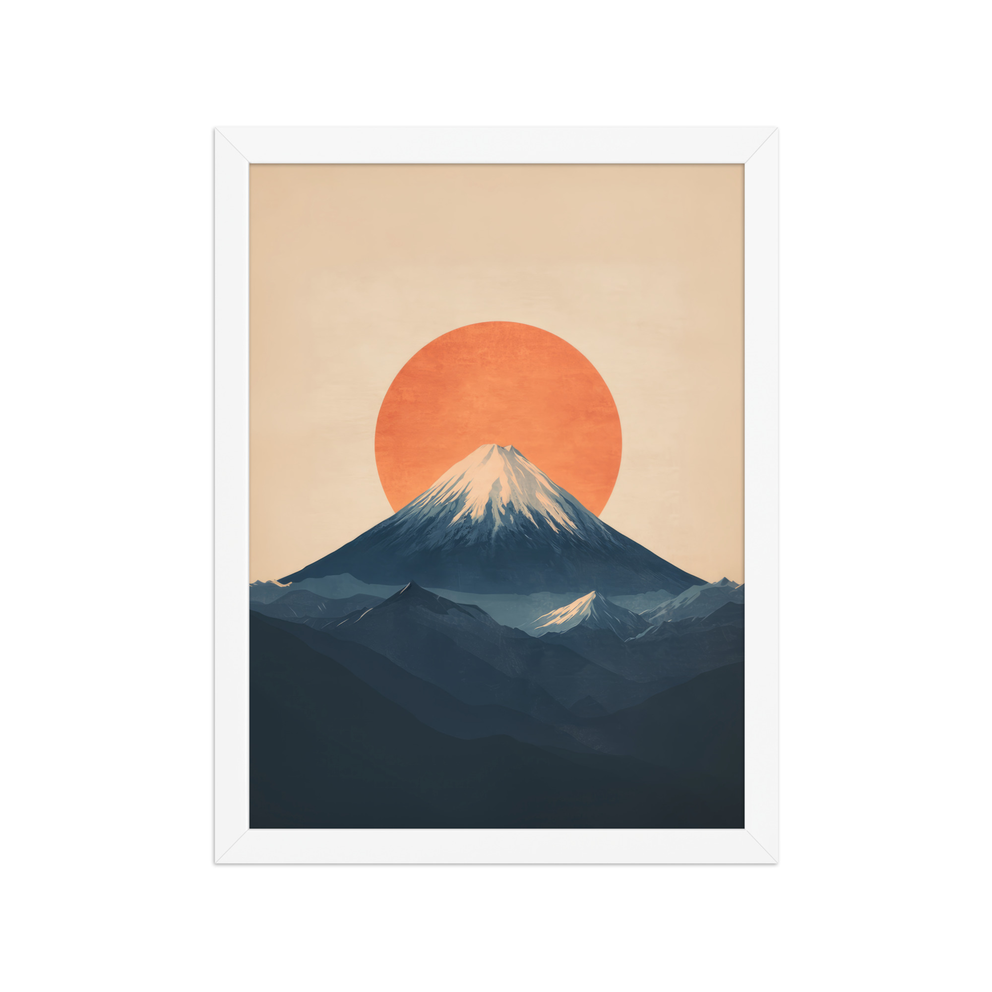 Rising Sun Over Fuji — Minimal Mount Fuji Silhouette Wall Decor — Framed Poster - Image 28