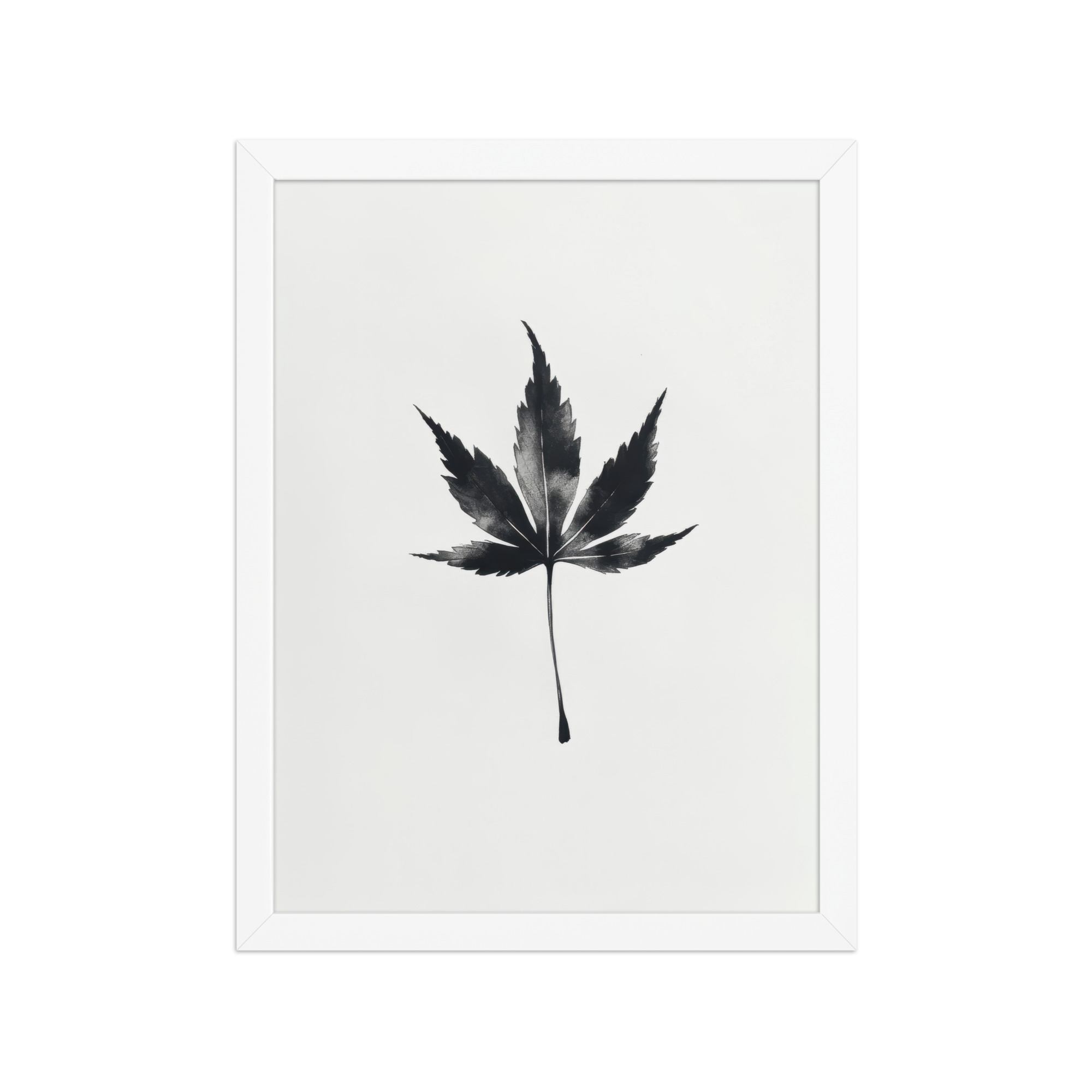 Ink Maple — Minimal Black Maple Leaf Wall Art — Framed Poster - Image 31