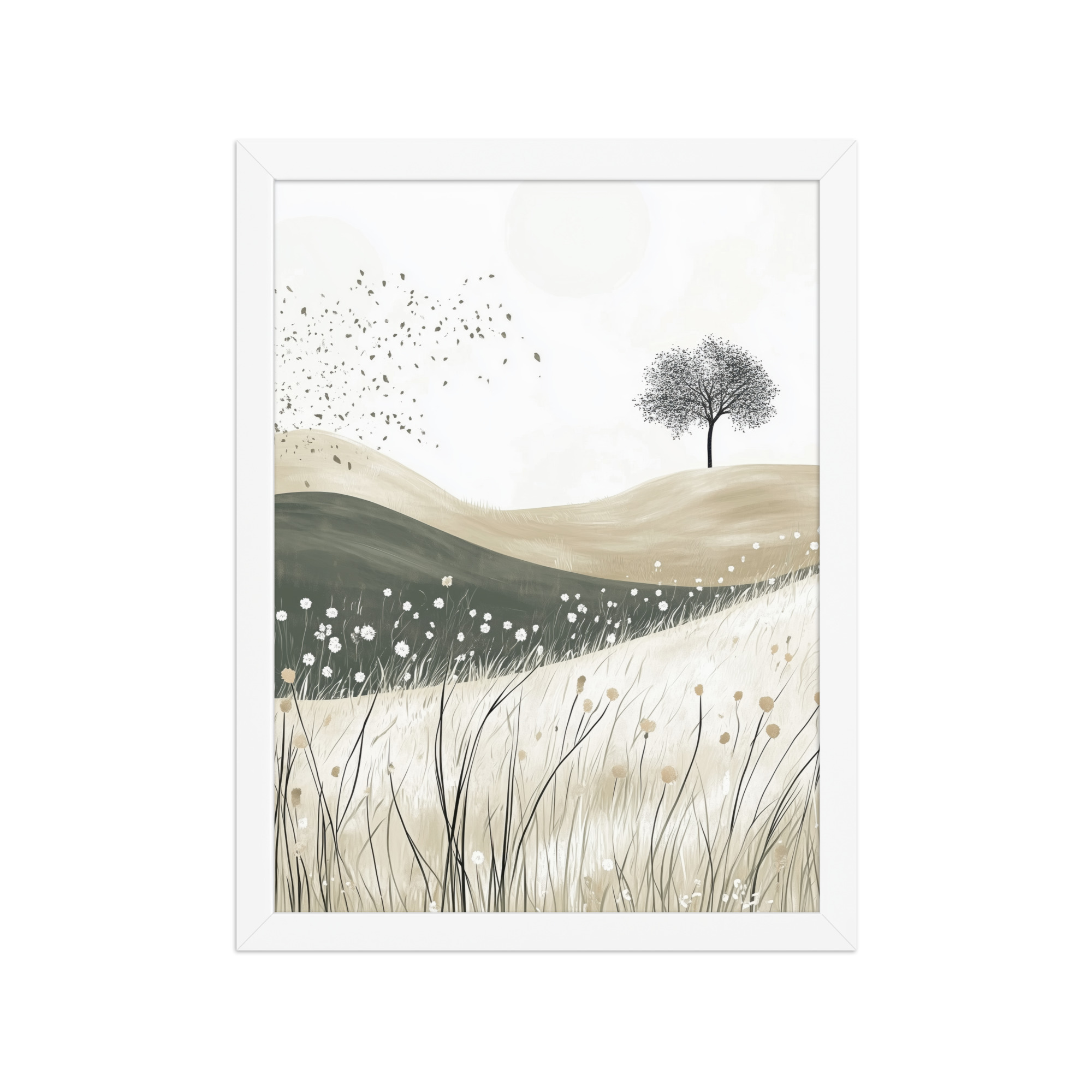Still Horizons — Neutral Minimalist Landscape Wall Art — Framed Poster - Image 16