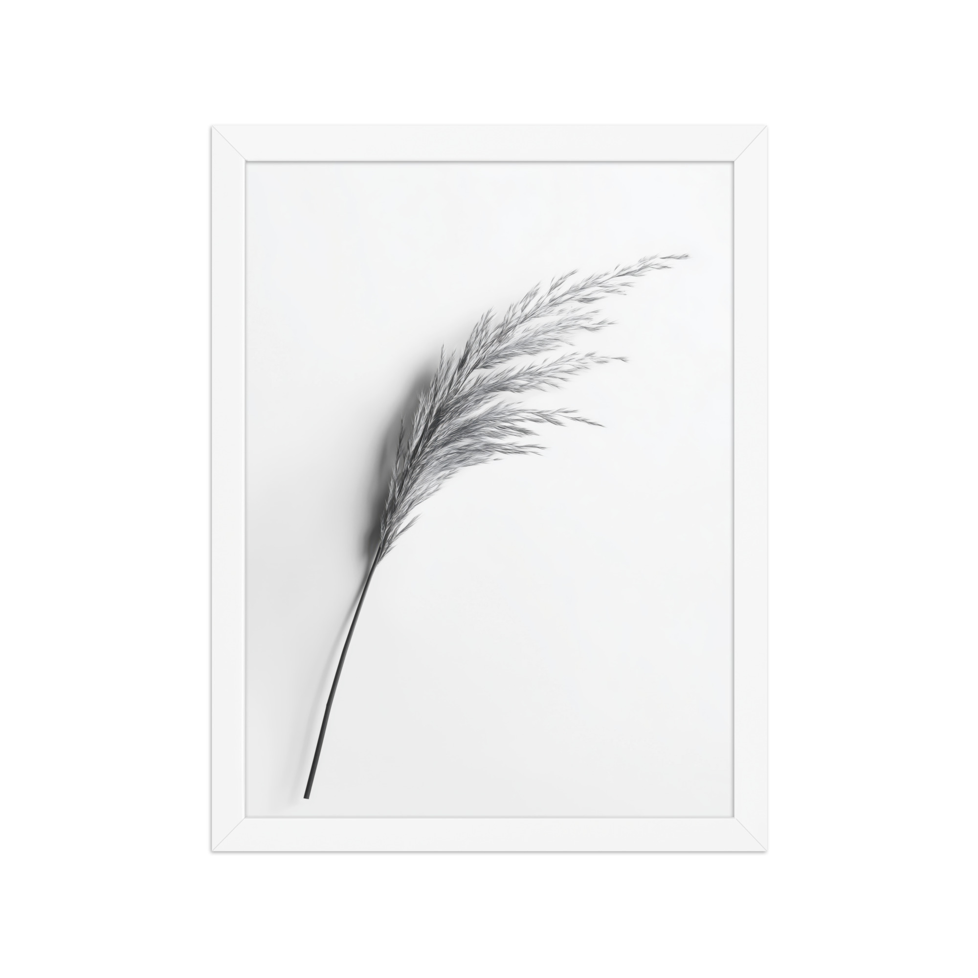 Whispering Pampas — Minimal Black & White Botanical Wall Decor — Framed Poster - Image 19