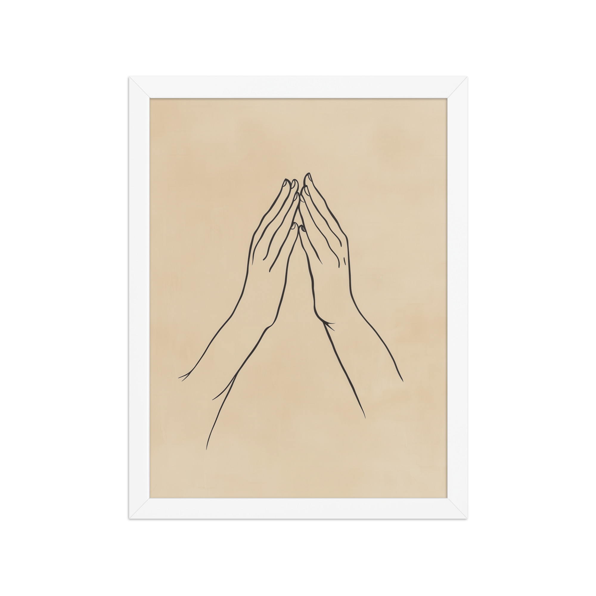 Gyan Mudra Hands — Minimal Gesture Yoga Line Wall Decor — Framed Poster - Image 16
