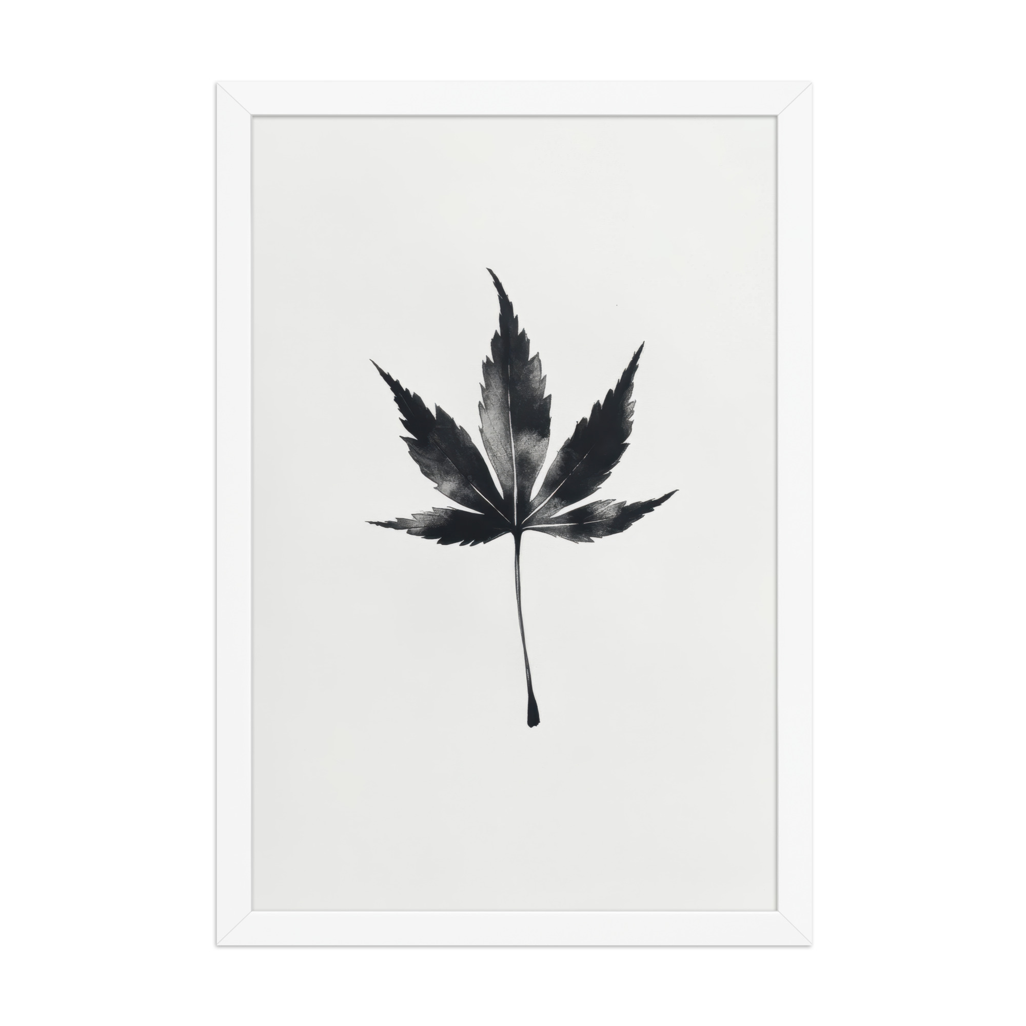 Ink Maple — Minimal Black Maple Leaf Wall Art — Framed Poster - Image 32