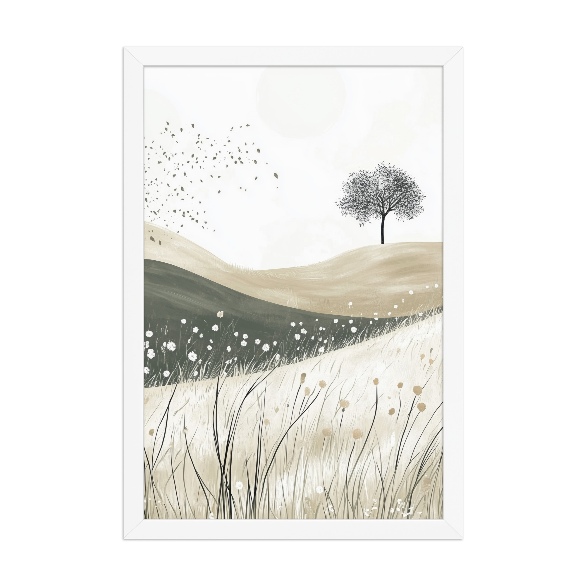 Still Horizons — Neutral Minimalist Landscape Wall Art — Framed Poster - Image 17