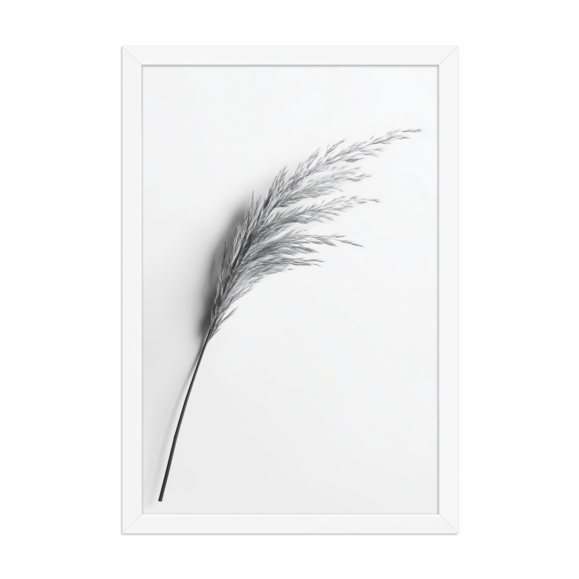 Whispering Pampas — Minimal Black & White Botanical Wall Decor — Framed Poster - Image 20