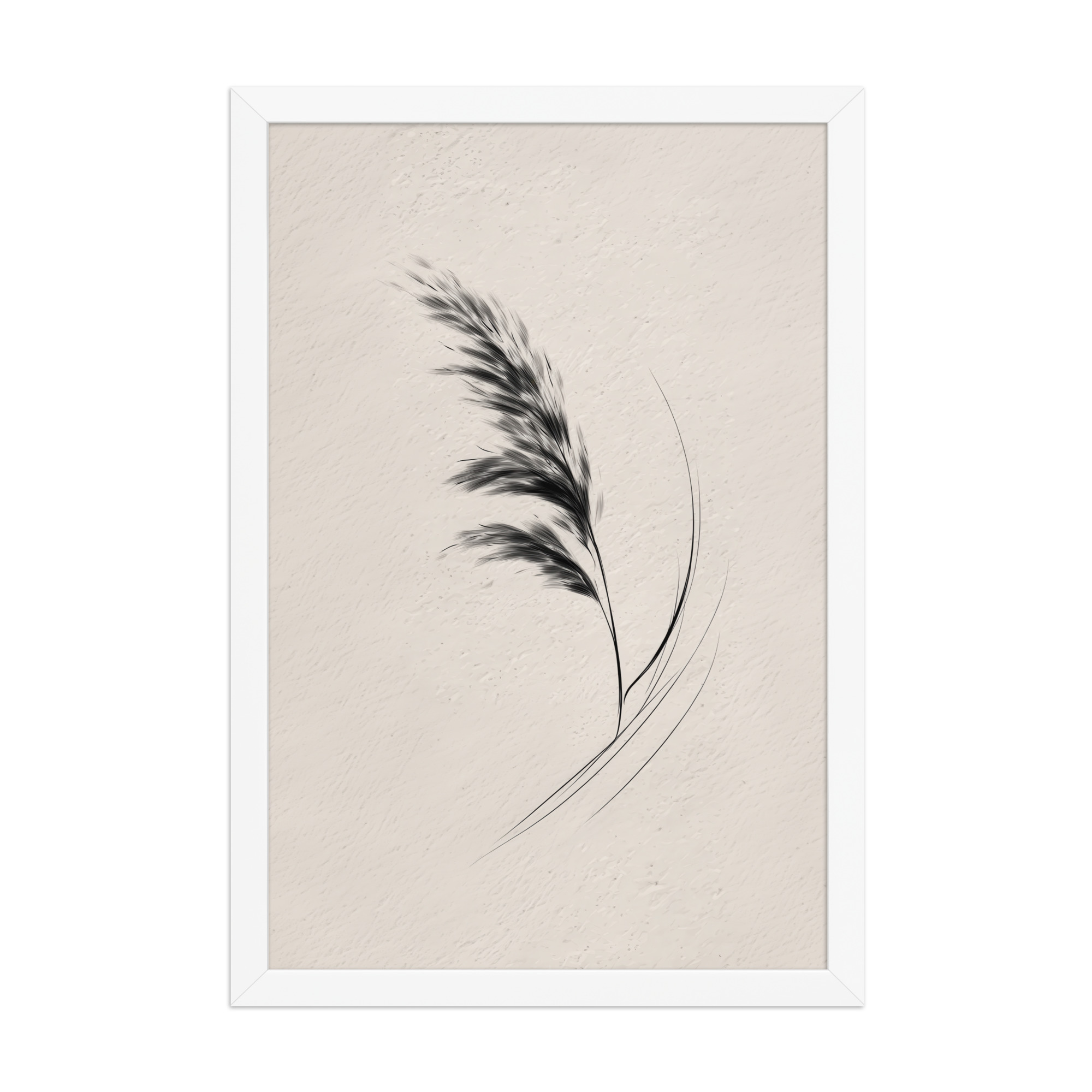 Windswept Pampas — Minimal Brush Wall Art — Framed Poster - Image 20