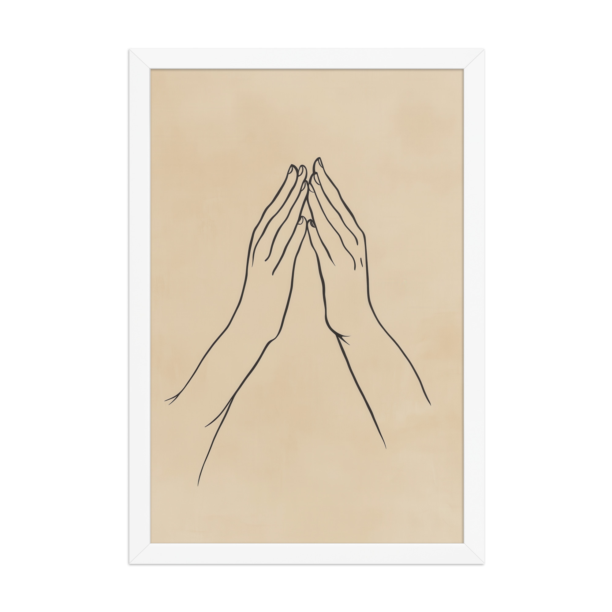 Gyan Mudra Hands — Minimal Gesture Yoga Line Wall Decor — Framed Poster - Image 17