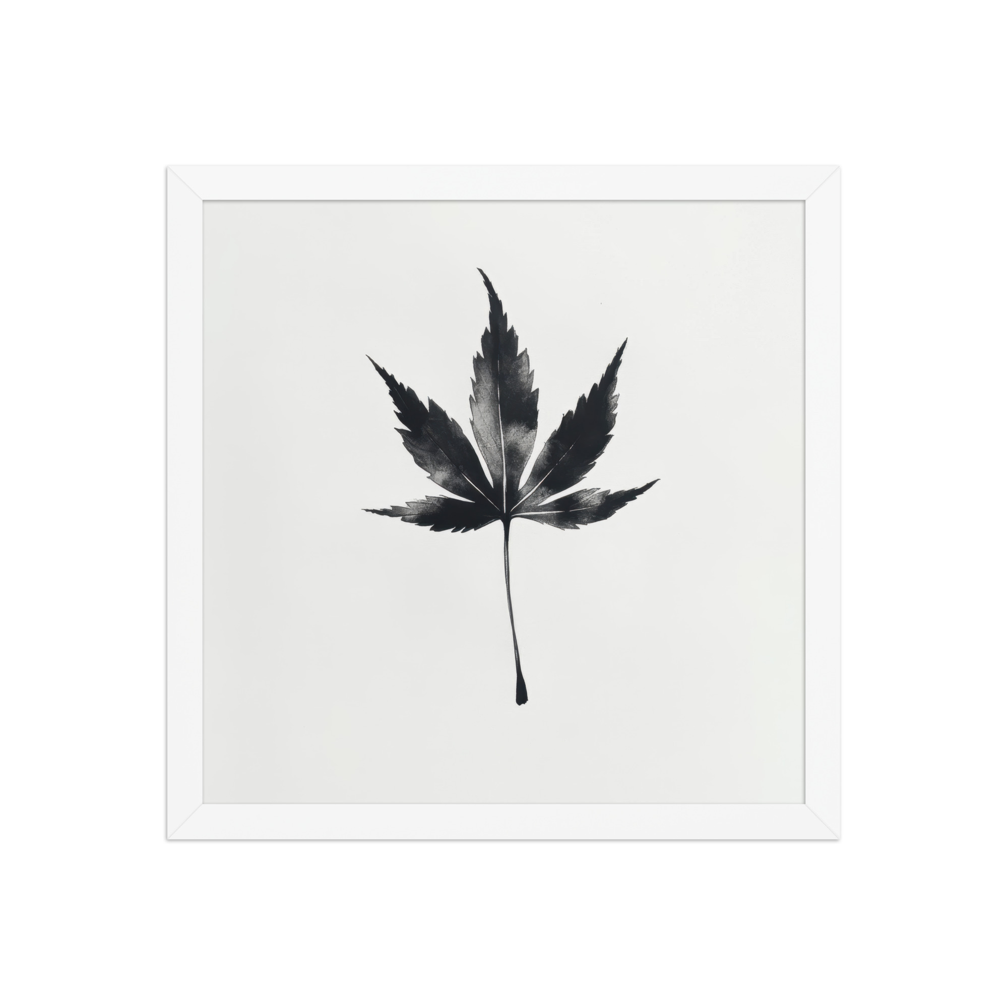 Ink Maple — Minimal Black Maple Leaf Wall Art — Framed Poster - Image 33
