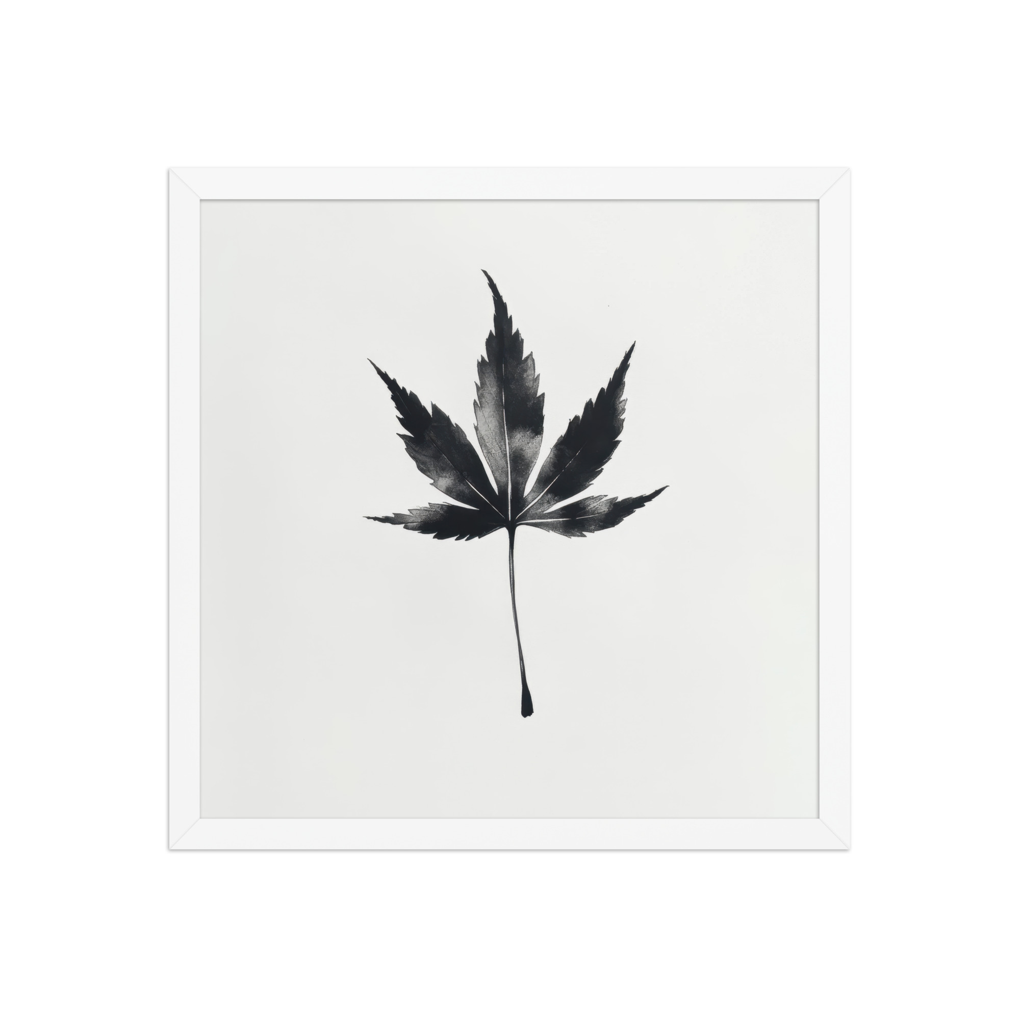Ink Maple — Minimal Black Maple Leaf Wall Art — Framed Poster - Image 34