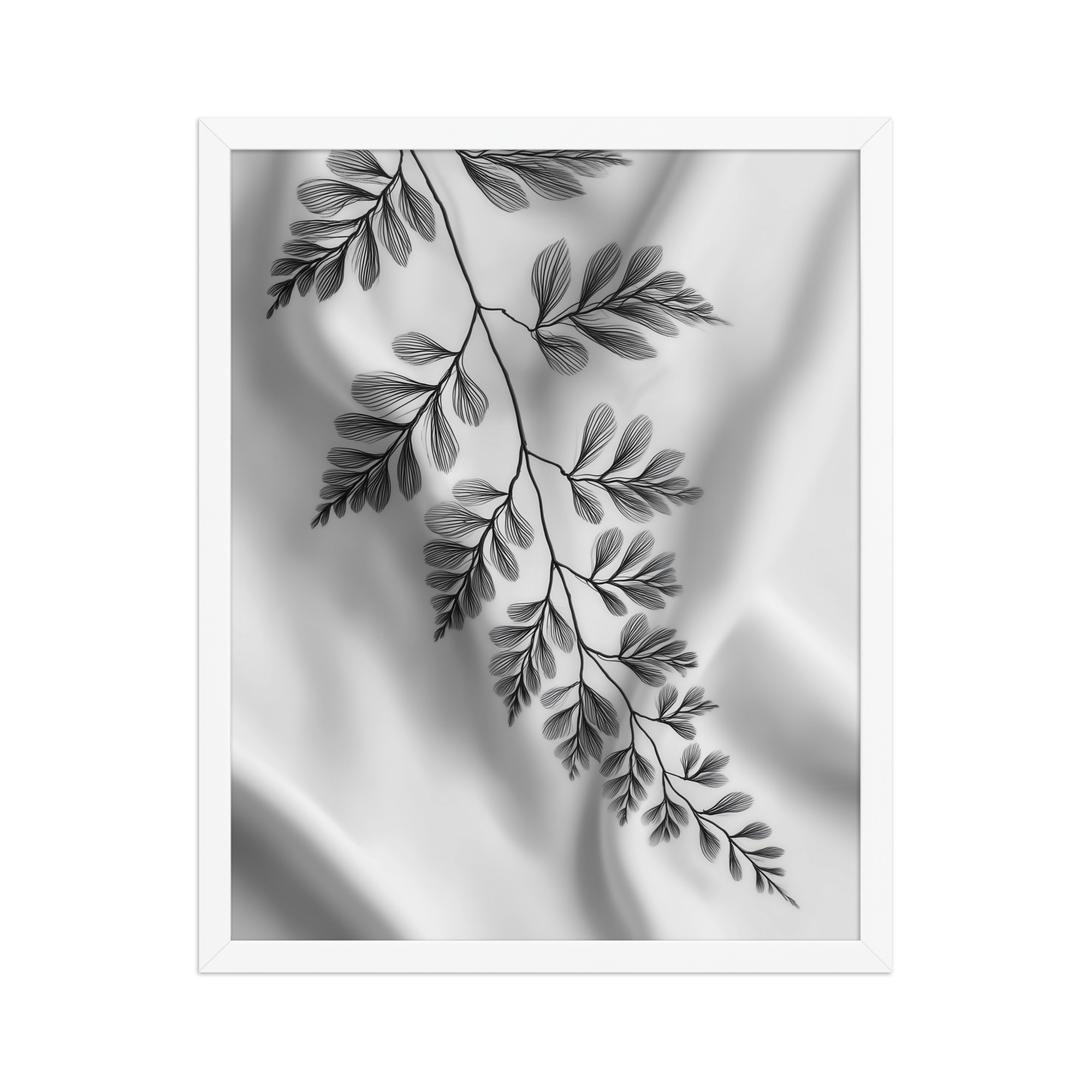 Fern of Still Shadows — Botanical Ink Wall Decor — Framed Poster - Image 12