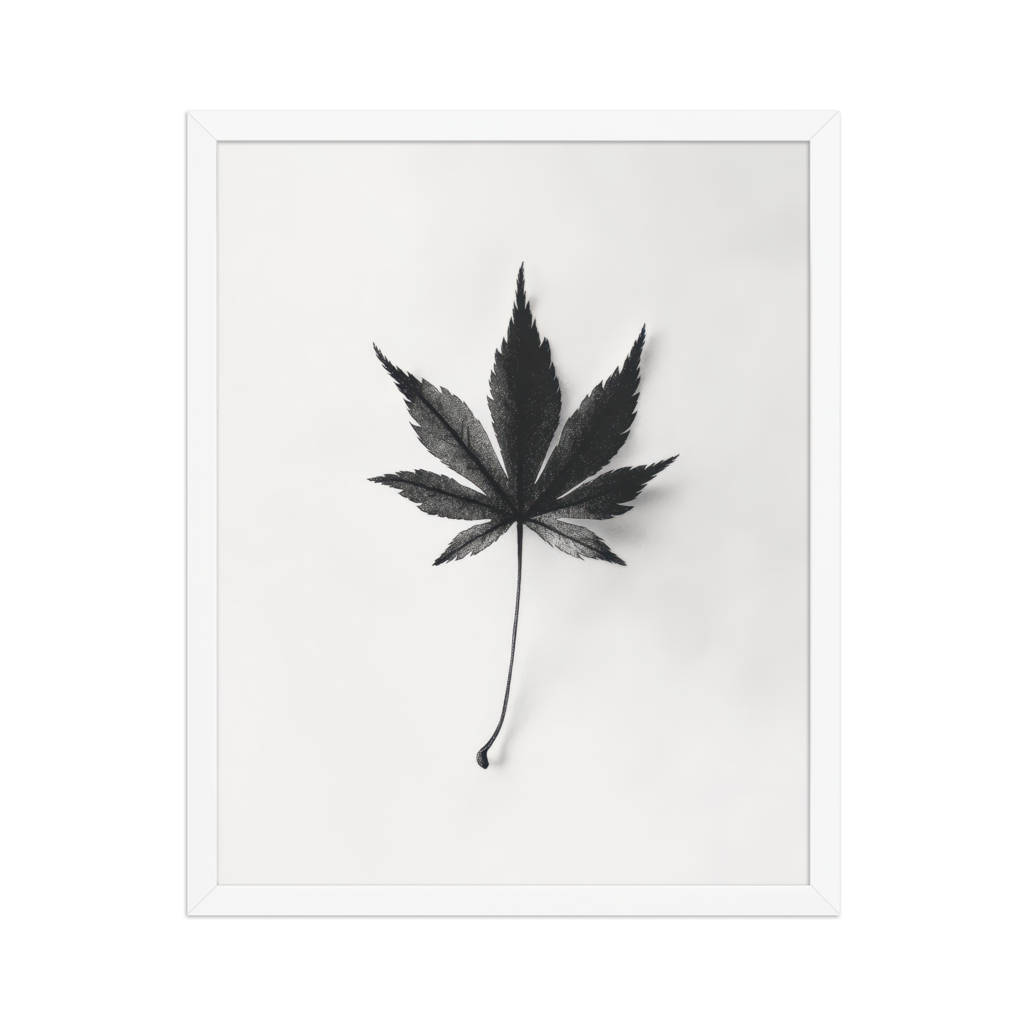 Botanical Balance — Minimal Leaf Wall Decor — Framed Poster - Image 21