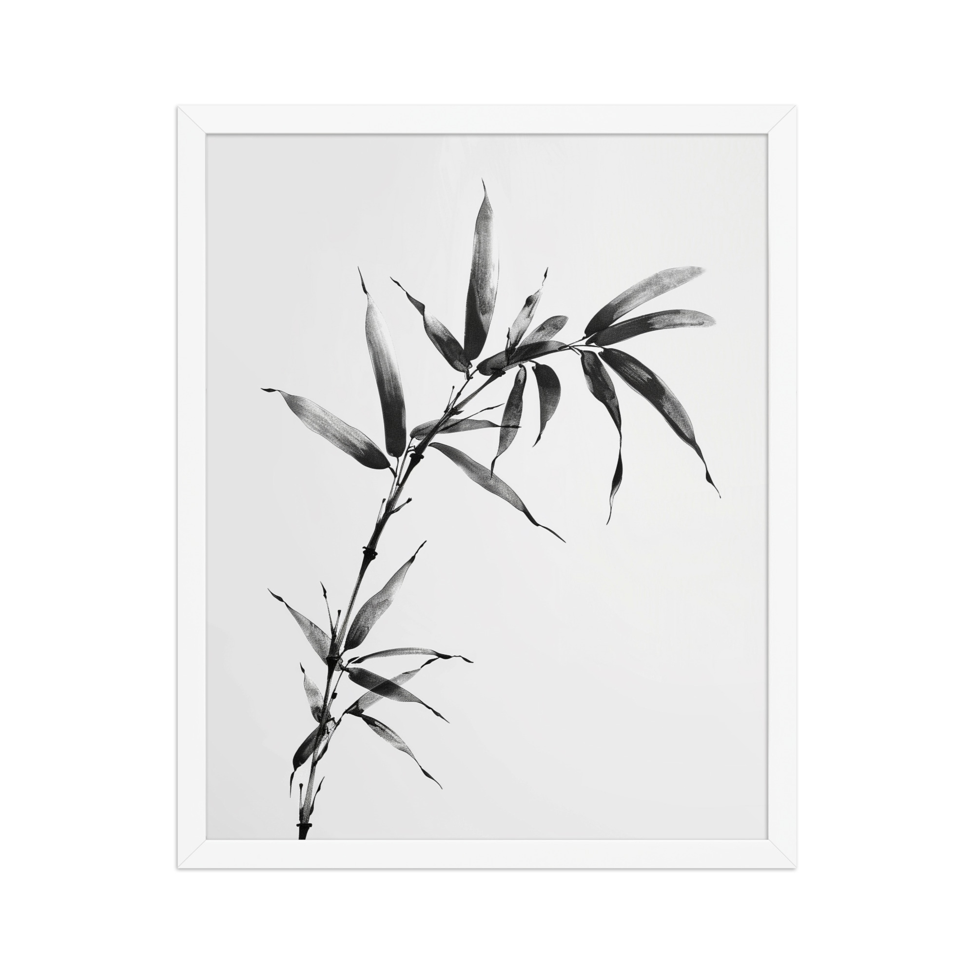 Minimalist Bamboo — Sumi-e Black Ink Wall Art — Framed Poster - Image 16