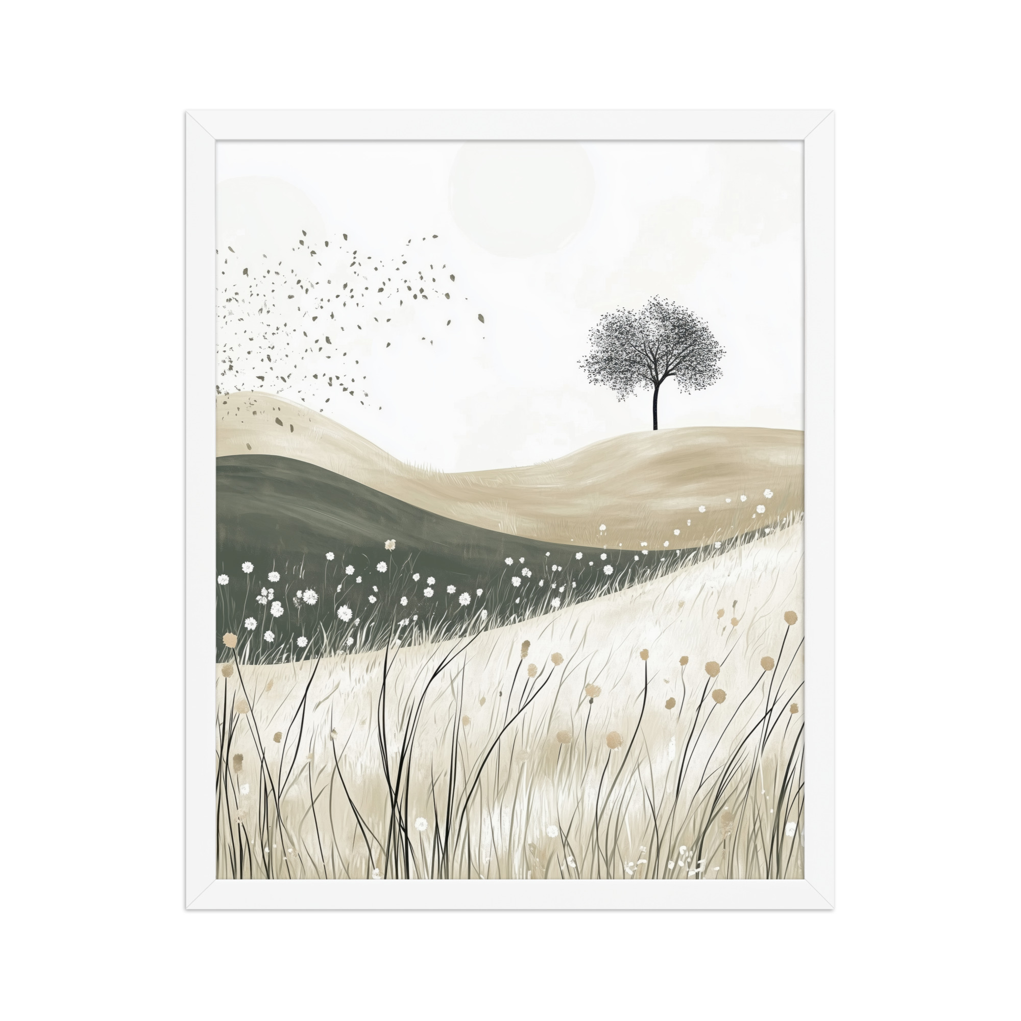 Still Horizons — Neutral Minimalist Landscape Wall Art — Framed Poster - Image 18