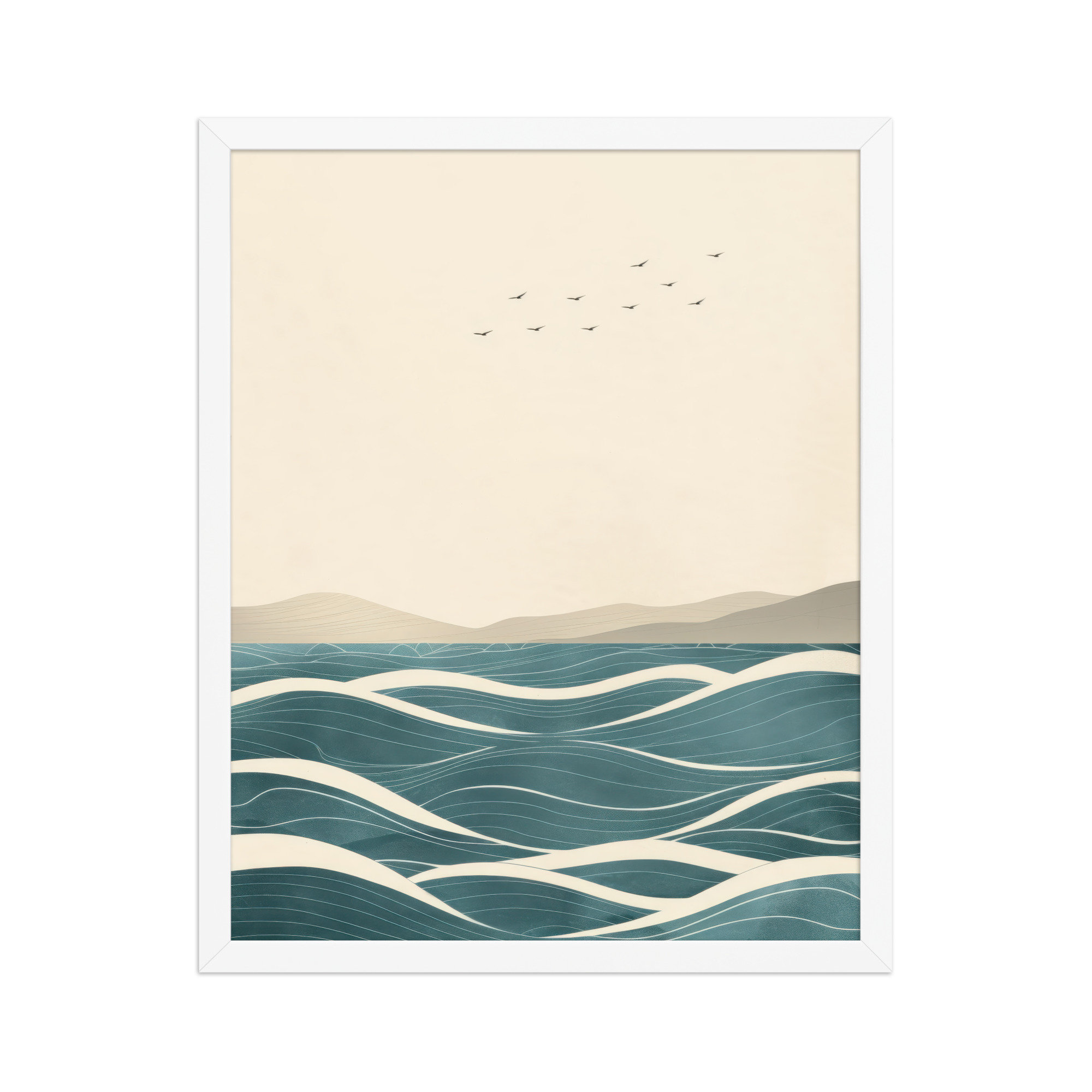 Still Horizons II — Japandi Ocean Minimalist Wall Art — Framed Poster - Image 21