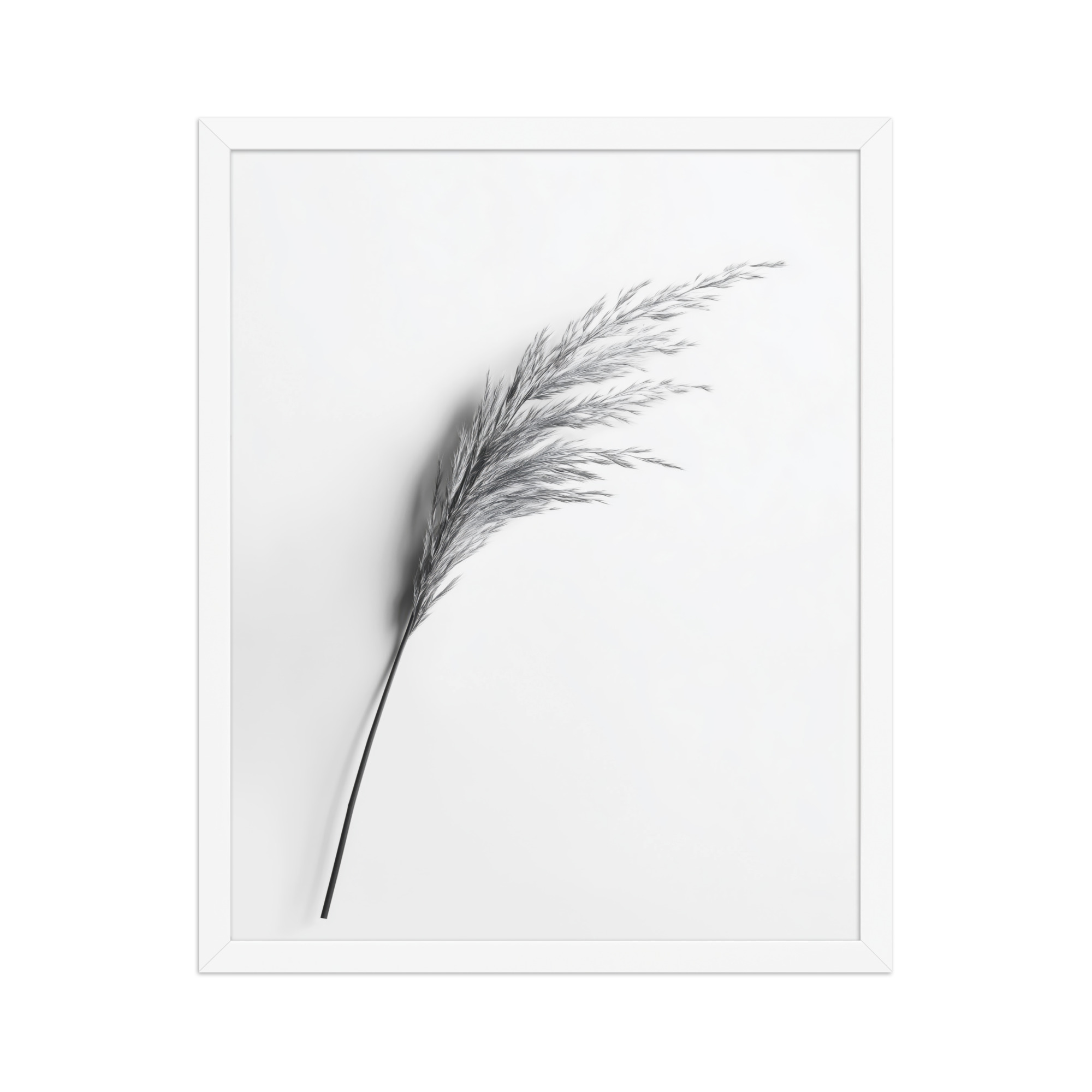 Whispering Pampas — Minimal Black & White Botanical Wall Decor — Framed Poster - Image 21