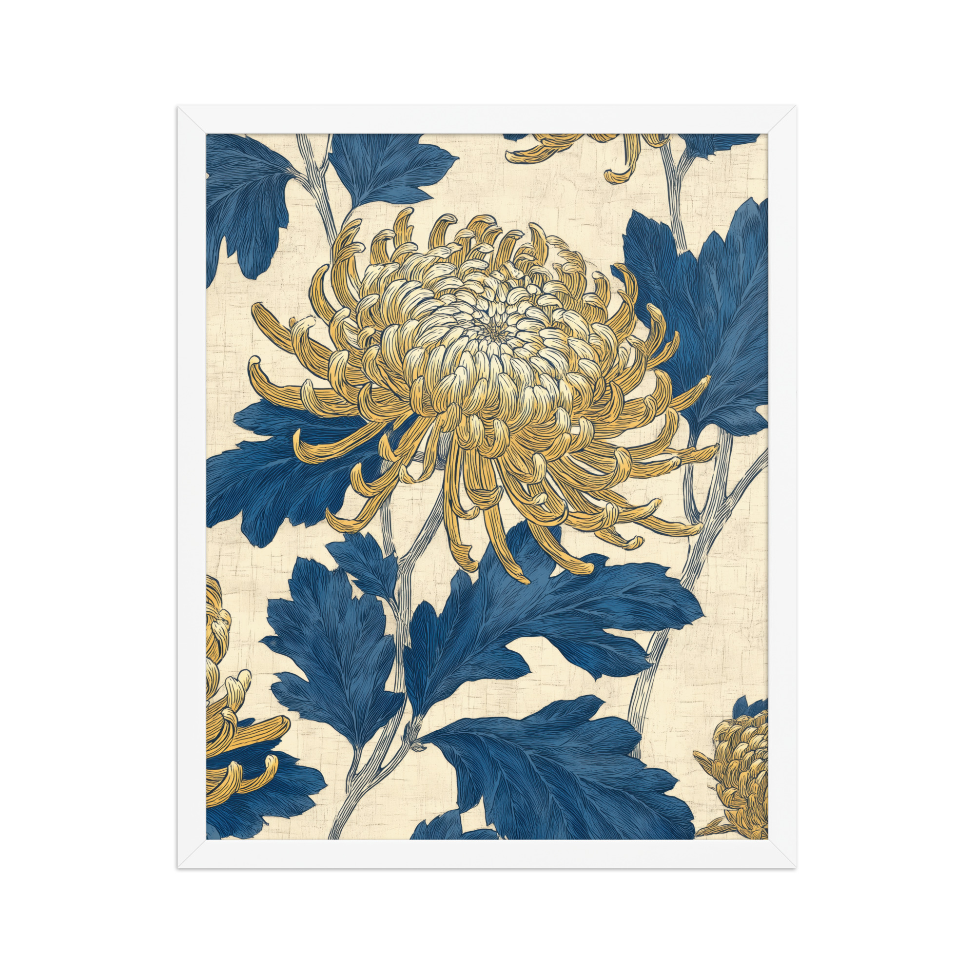 Chrysanthemum Pattern — Botanical Wall Art — Framed Poster - Image 18