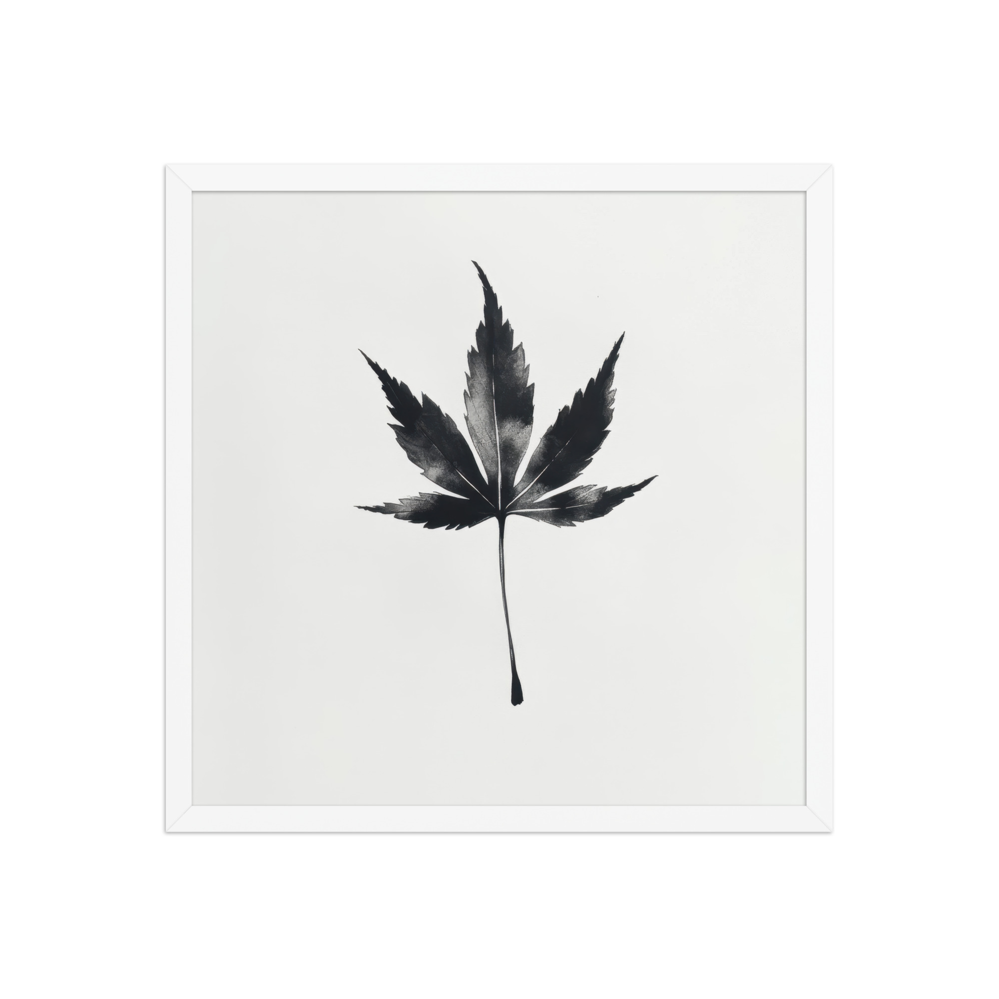 Ink Maple — Minimal Black Maple Leaf Wall Art — Framed Poster - Image 36