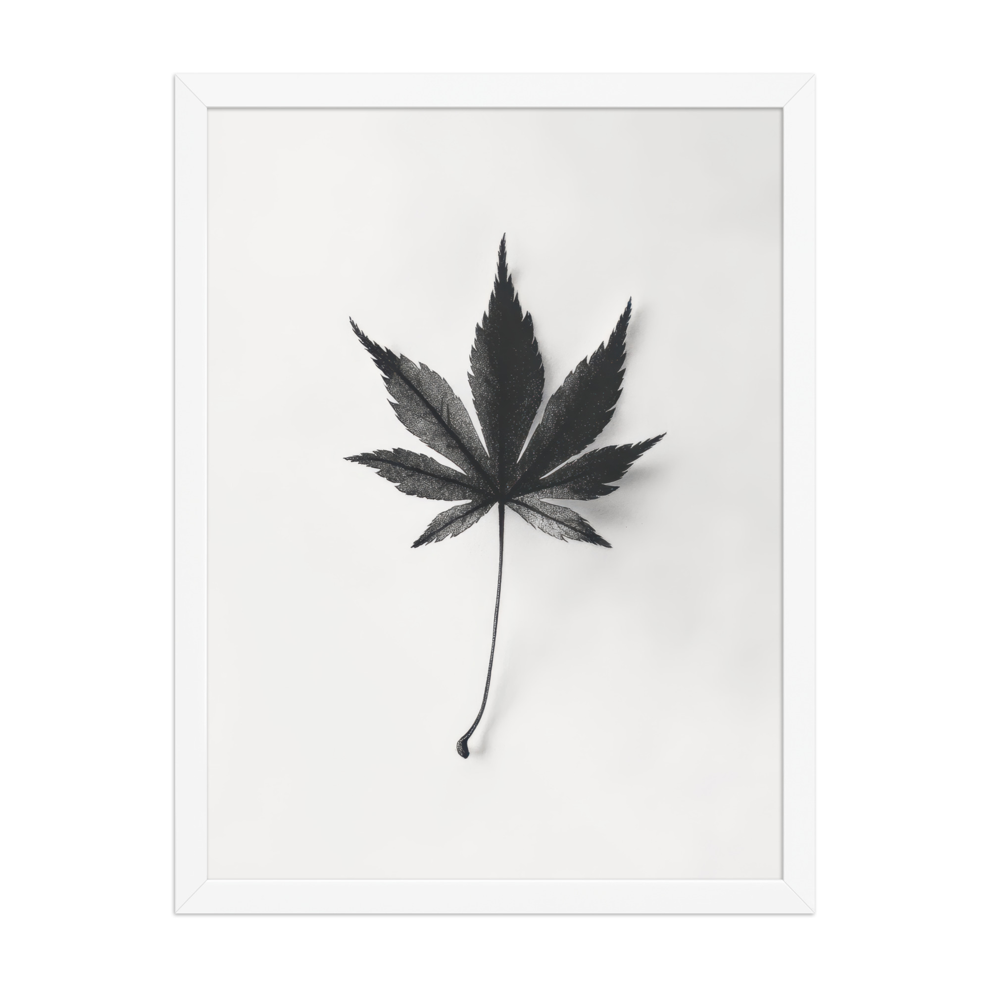 Botanical Balance — Minimal Leaf Wall Decor — Framed Poster - Image 22