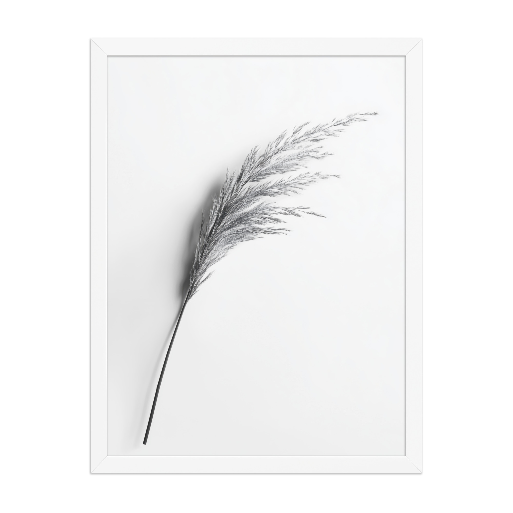 Whispering Pampas — Minimal Black & White Botanical Wall Decor — Framed Poster - Image 22