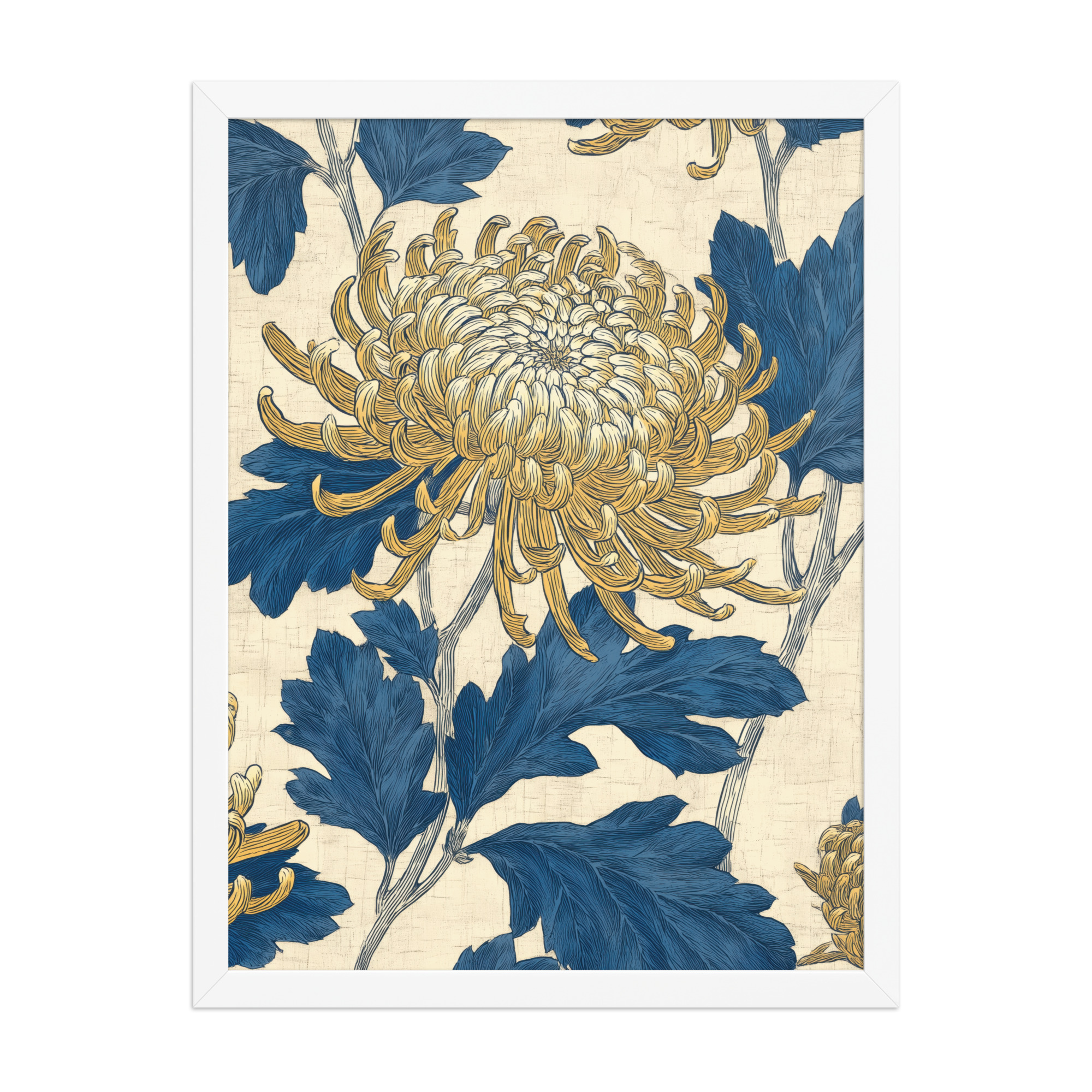 Chrysanthemum Pattern — Botanical Wall Art — Framed Poster - Image 19
