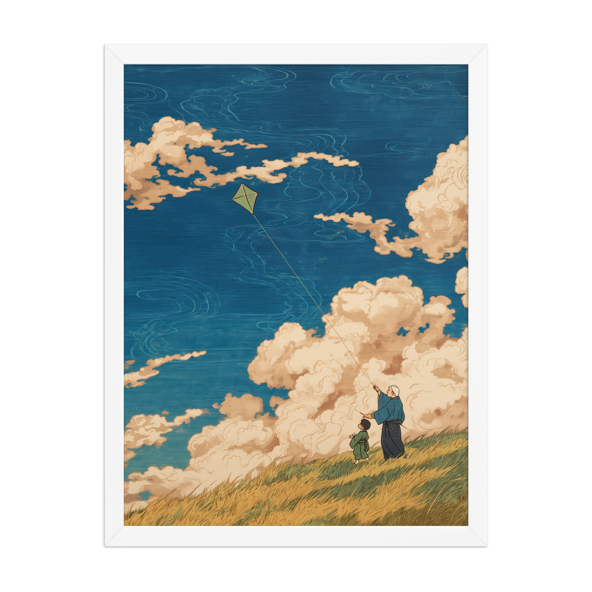 Skybound Whispers – Ukiyo-e Wall Art Print – Framed Poster - Image 22