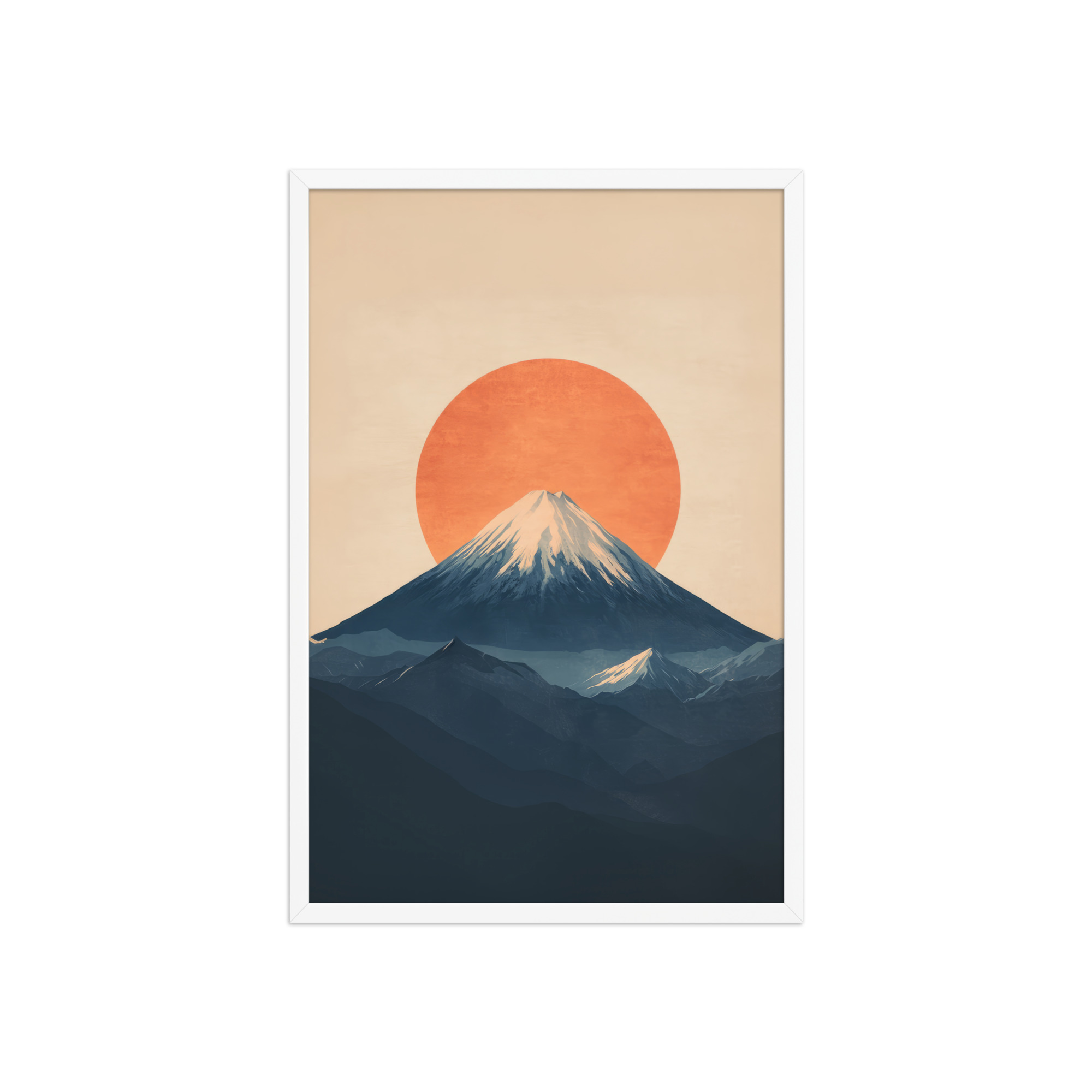 Rising Sun Over Fuji — Minimal Mount Fuji Silhouette Wall Decor — Framed Poster - Image 35