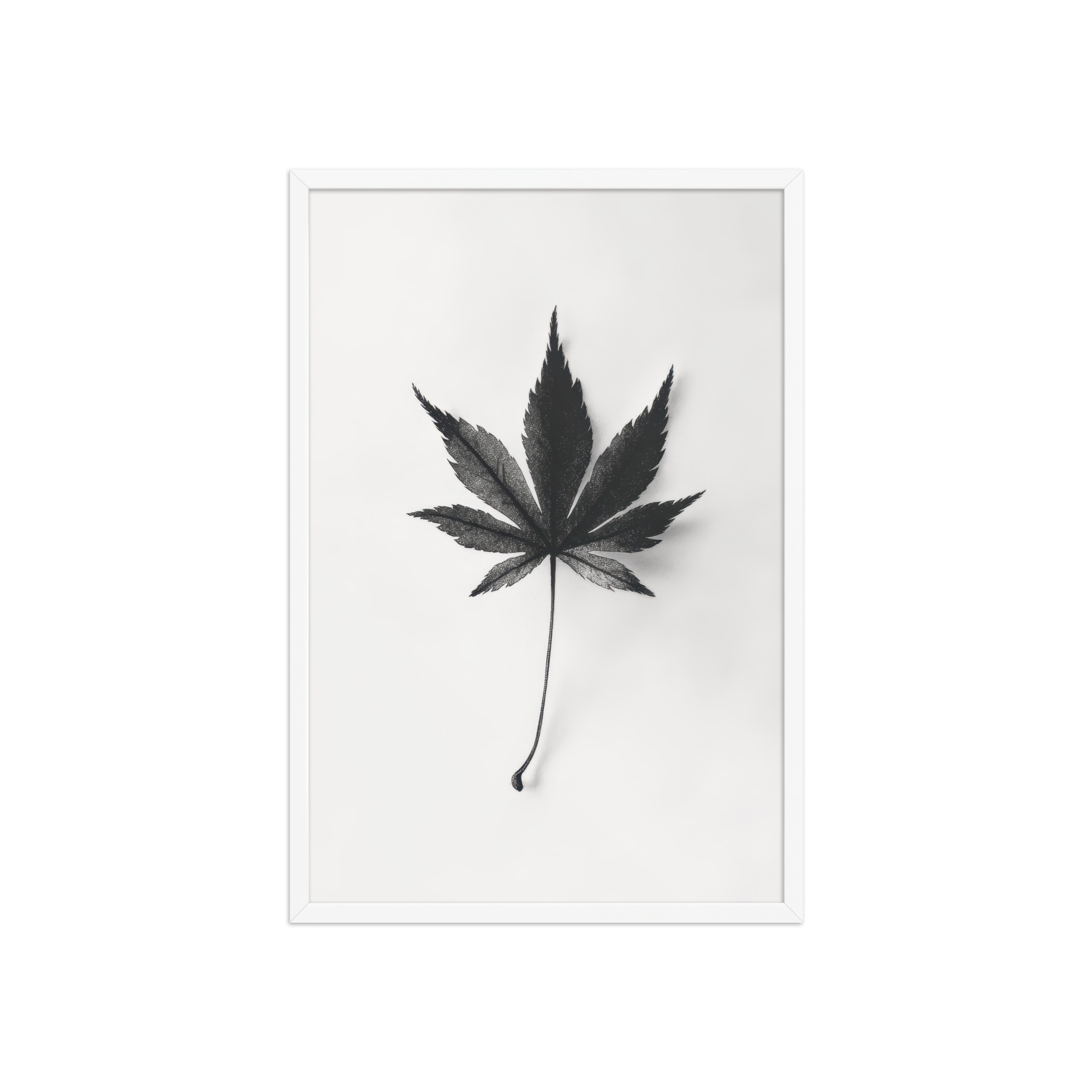 Botanical Balance — Minimal Leaf Wall Decor — Framed Poster - Image 23