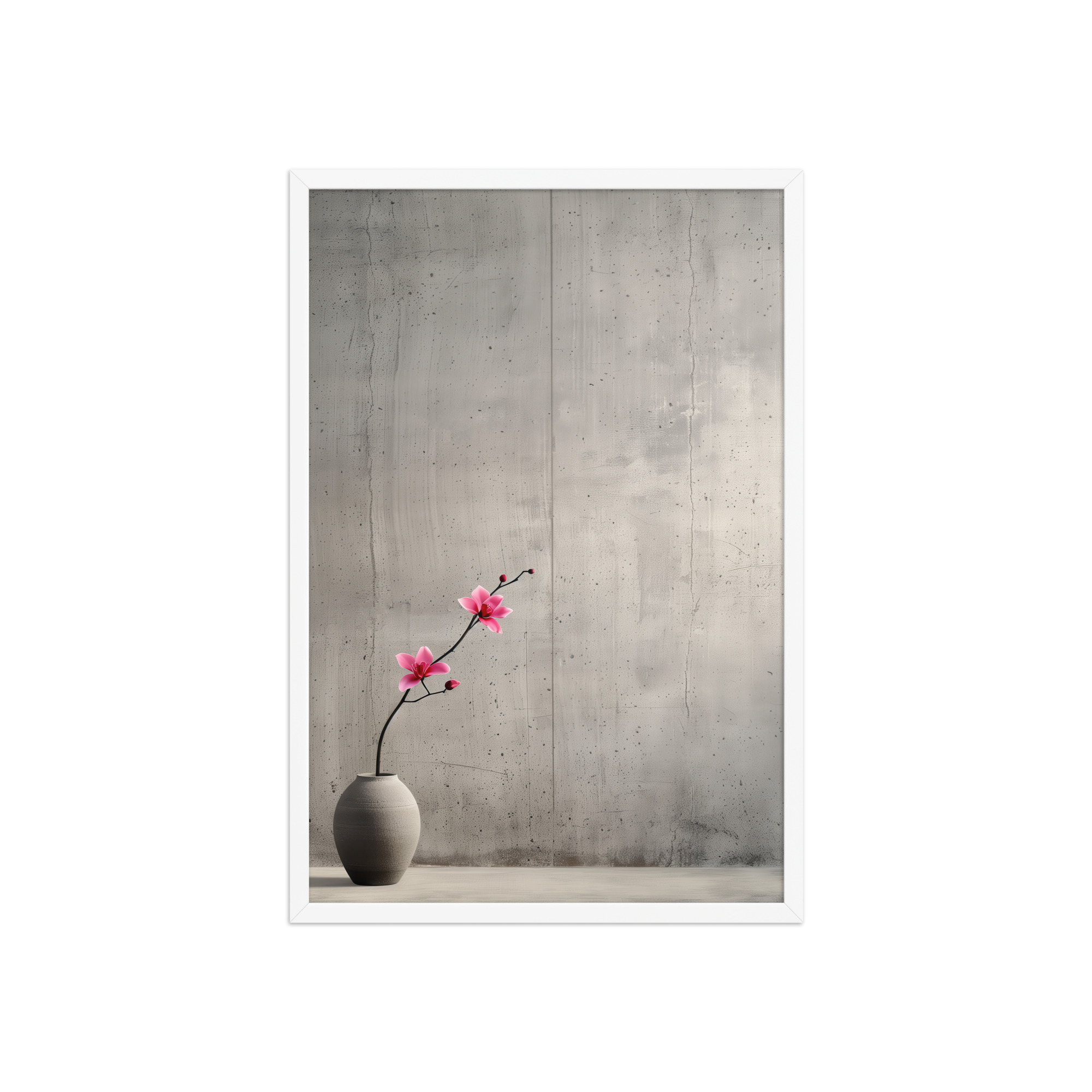Blossom Curve in Ikebana — Minimal Floral Wall Art — Framed Poster - Image 11
