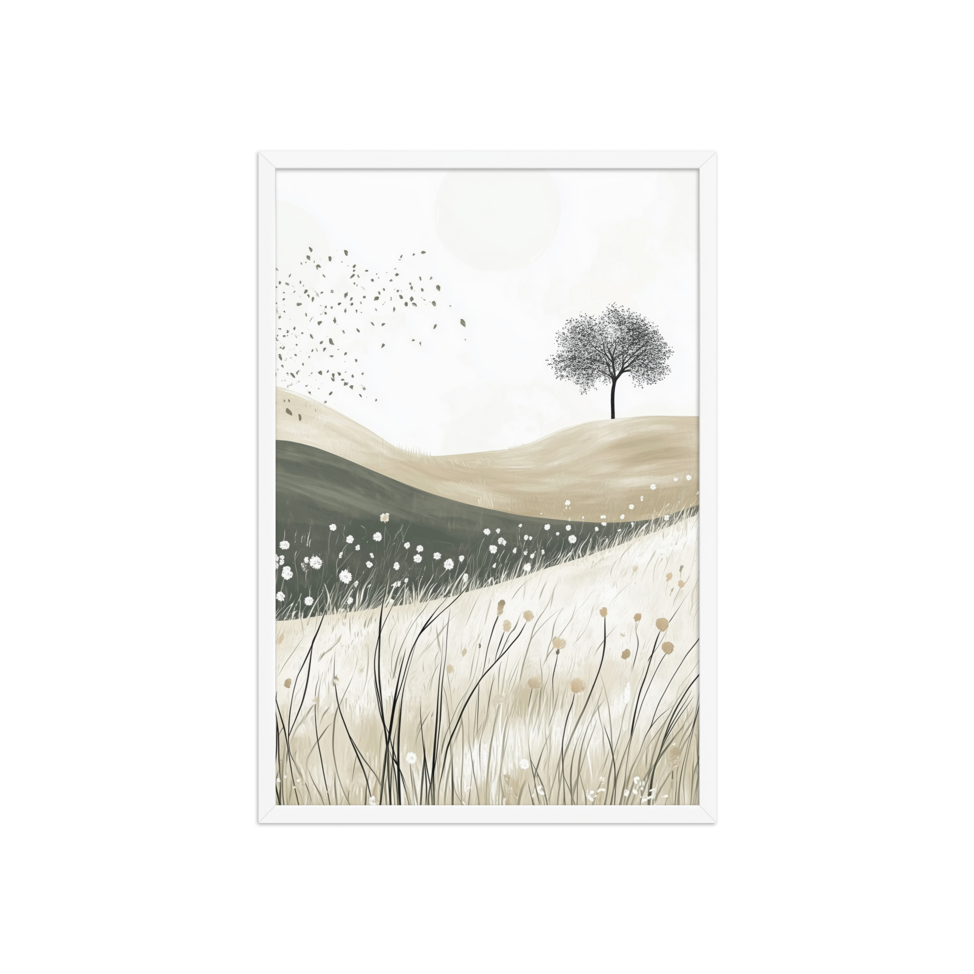 Still Horizons — Neutral Minimalist Landscape Wall Art — Framed Poster - Image 20