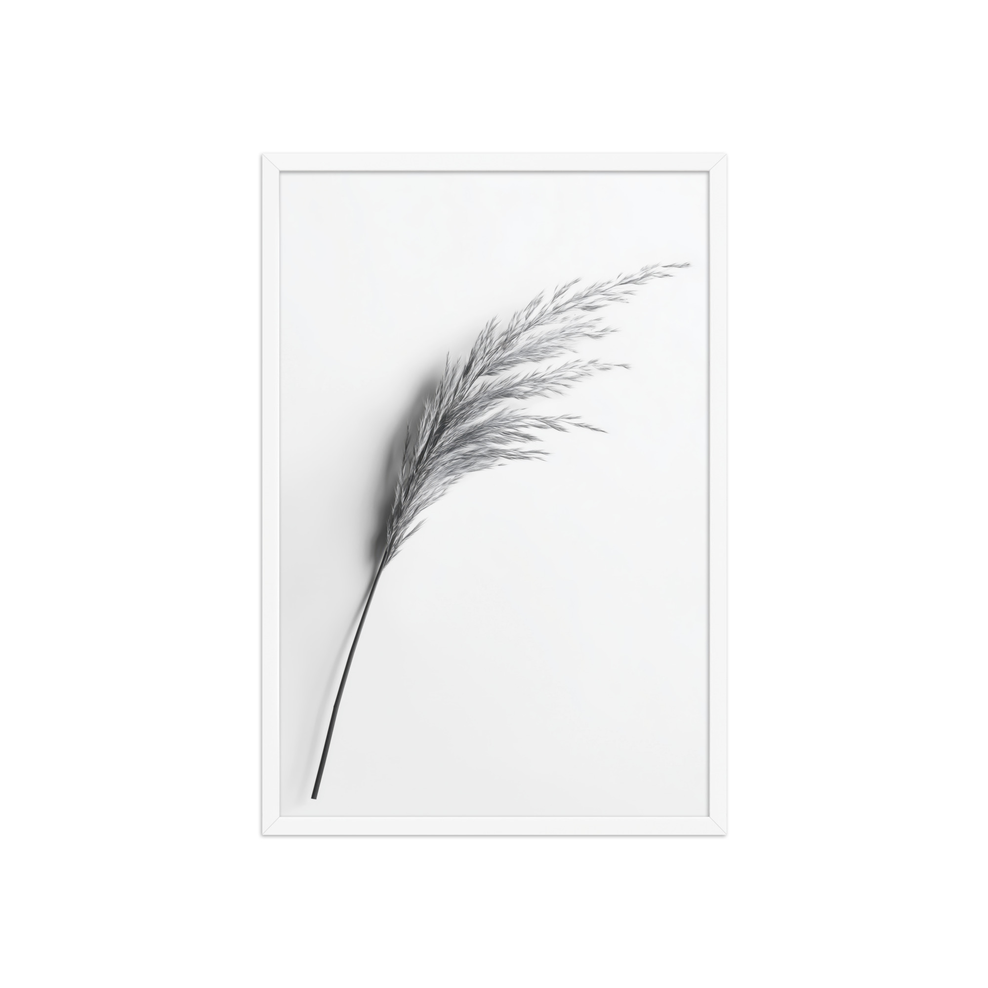 Whispering Pampas — Minimal Black & White Botanical Wall Decor — Framed Poster - Image 23