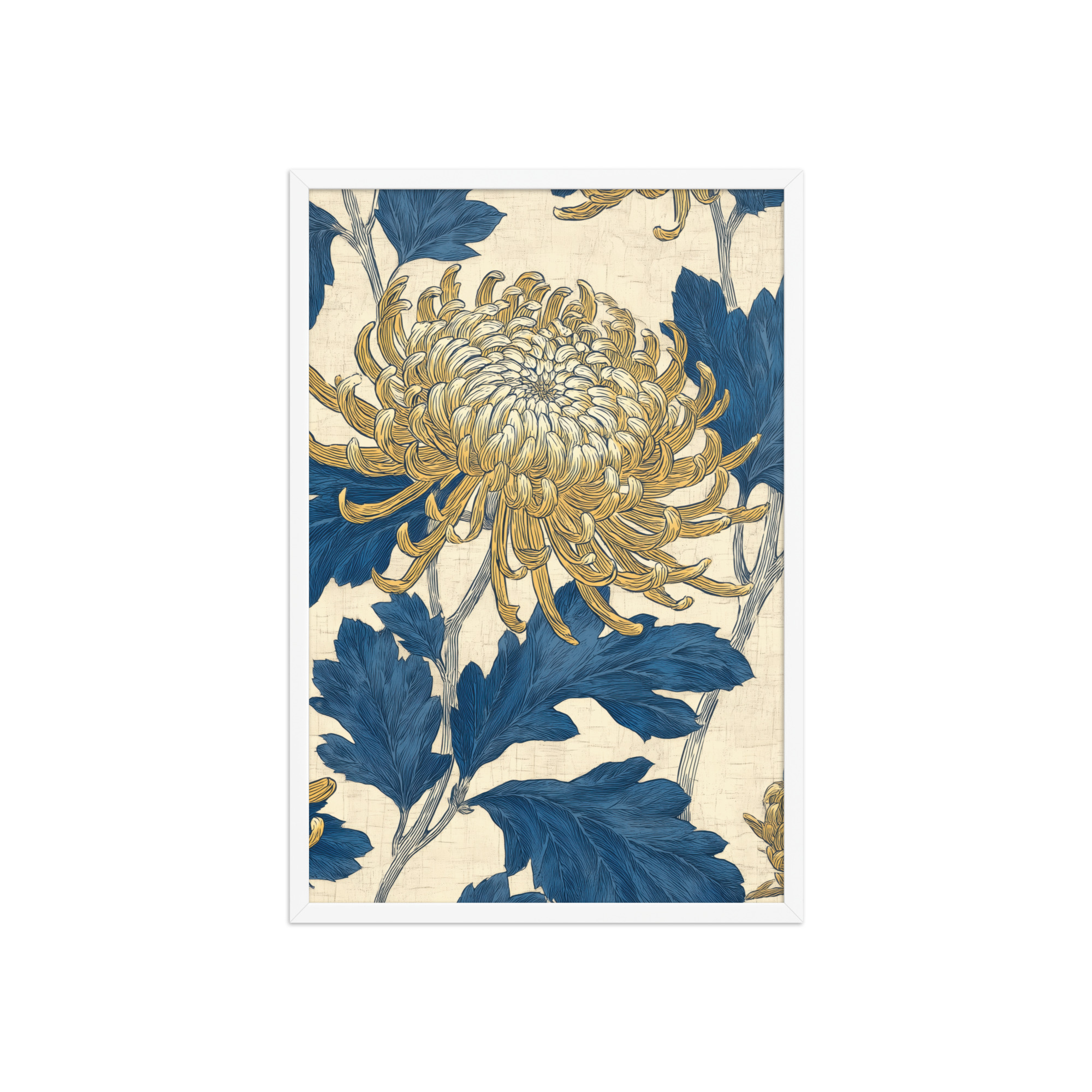 Chrysanthemum Pattern — Botanical Wall Art — Framed Poster - Image 20
