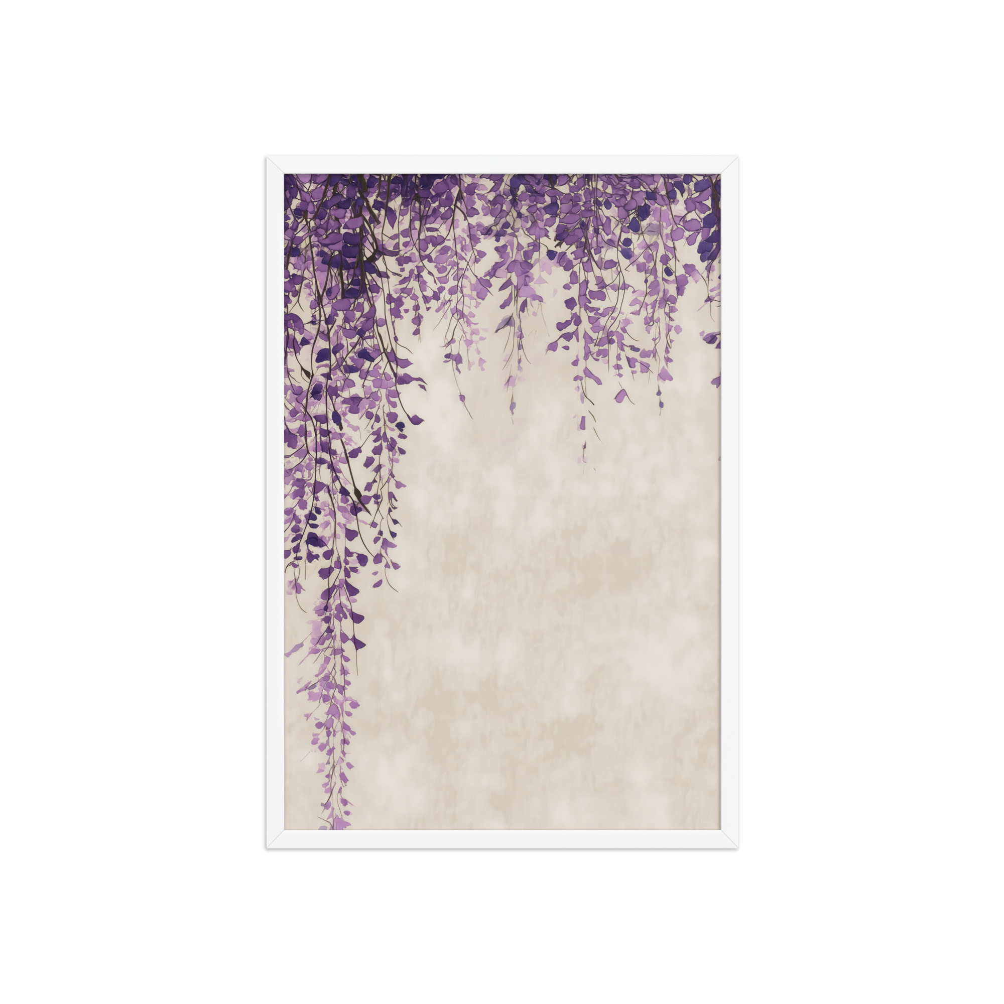 Wisteria Cascade — Japandi Hanging Floral Wall Decor — Framed Poster - Image 20