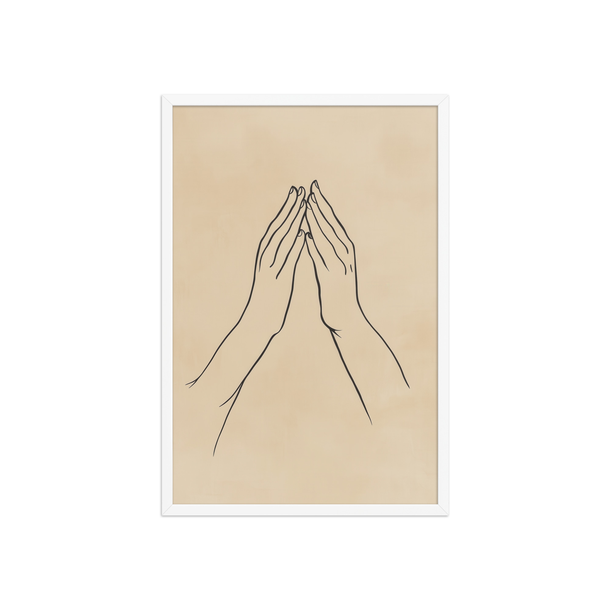 Gyan Mudra Hands — Minimal Gesture Yoga Line Wall Decor — Framed Poster - Image 20