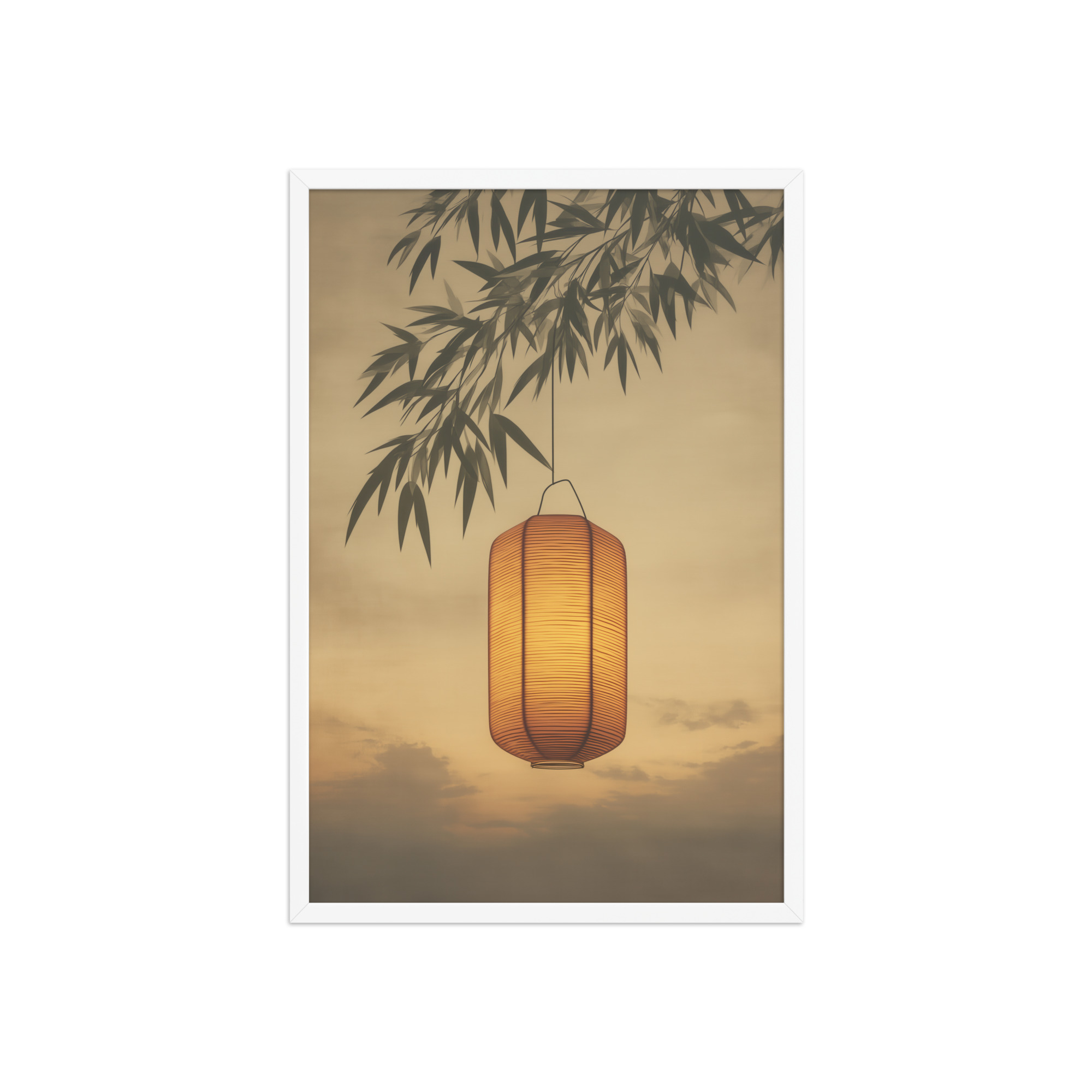 Lantern Glow — Japanese Lantern Minimal Wall Decor — Framed Poster - Image 20