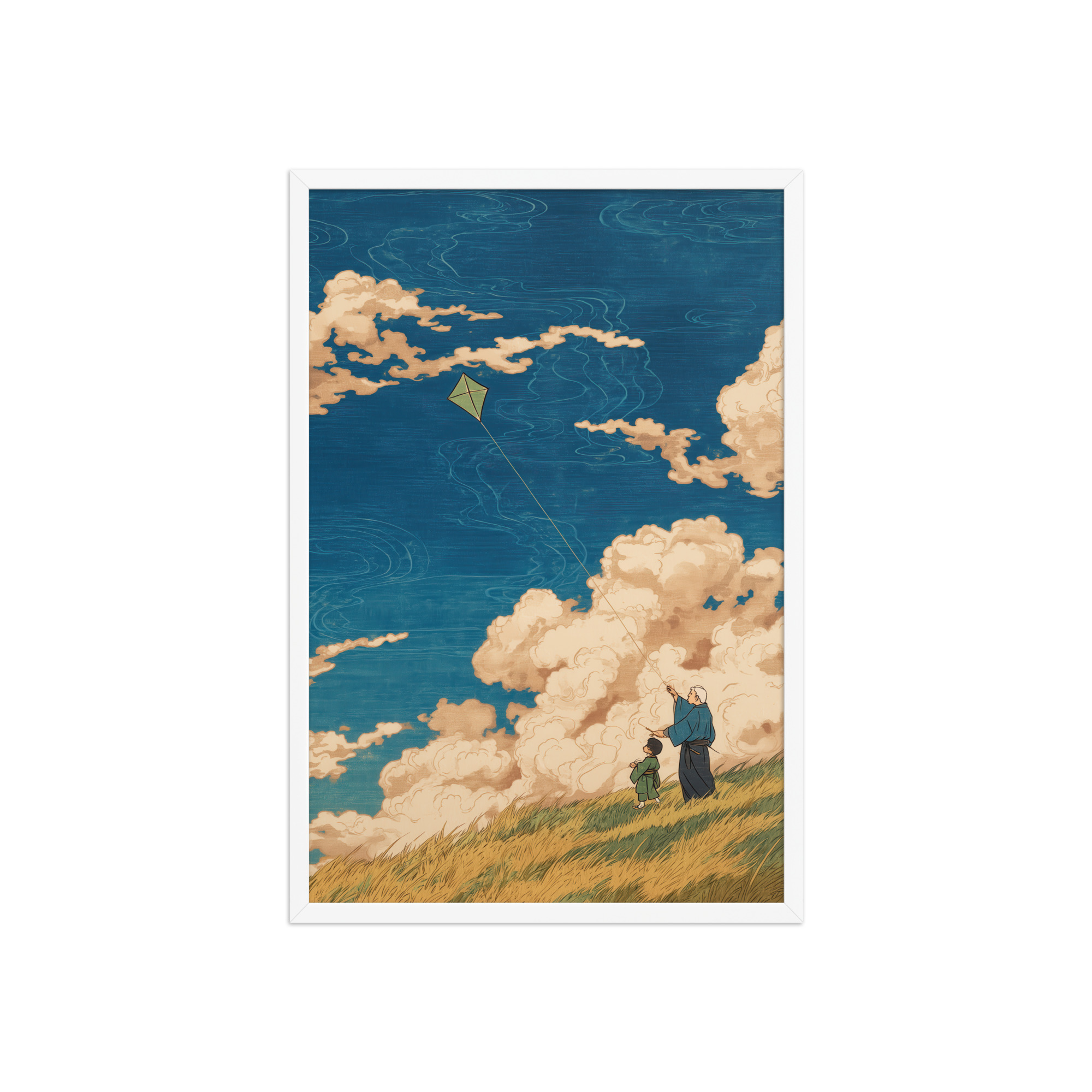 Skybound Whispers – Ukiyo-e Wall Art Print – Framed Poster - Image 23