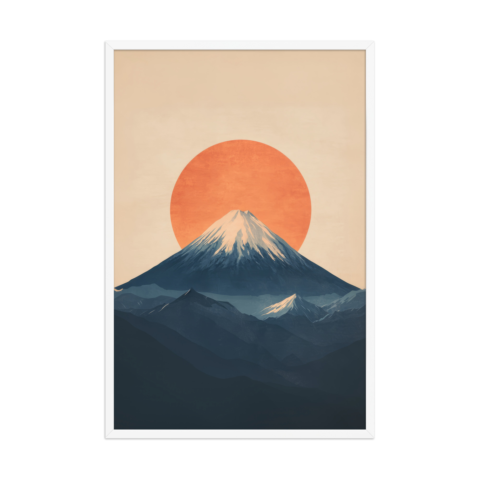 Rising Sun Over Fuji — Minimal Mount Fuji Silhouette Wall Decor — Framed Poster - Image 36