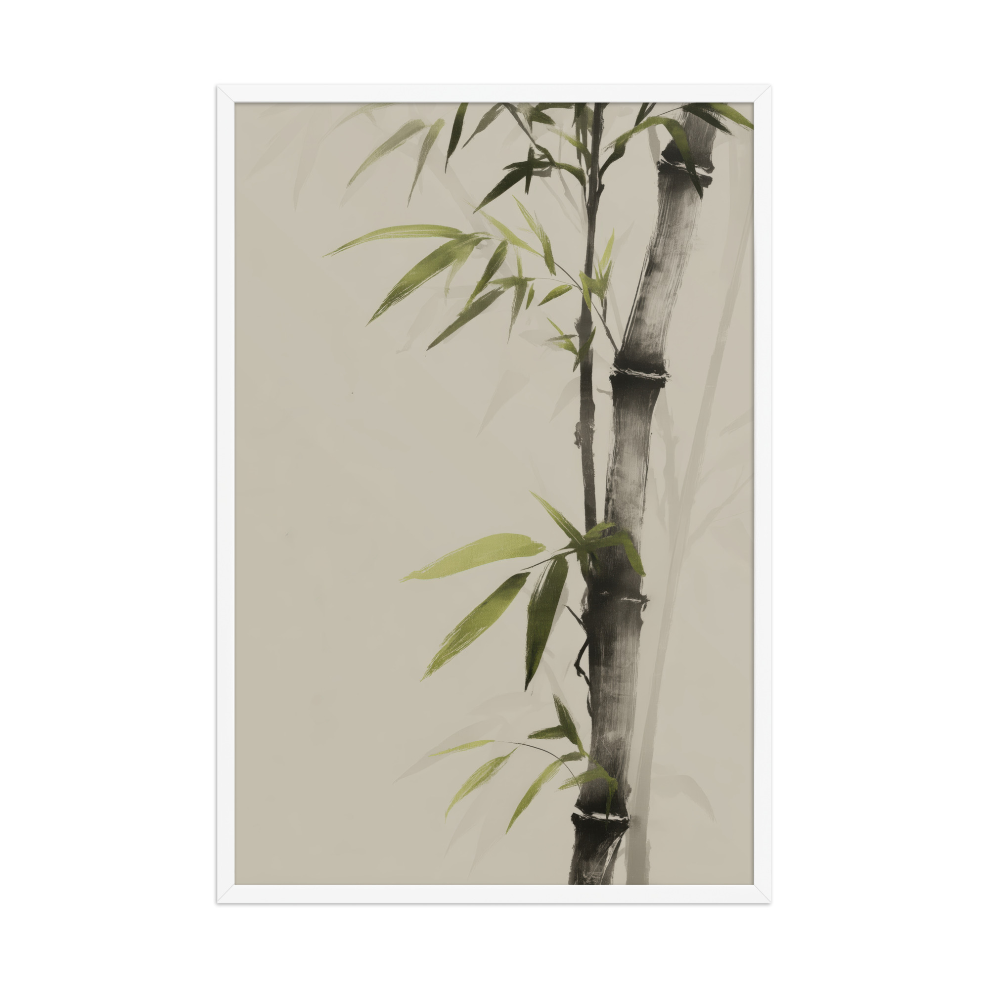 Bamboo Silence — Sumi-e Botanical Zen Wall Decor — Framed Poster - Image 24