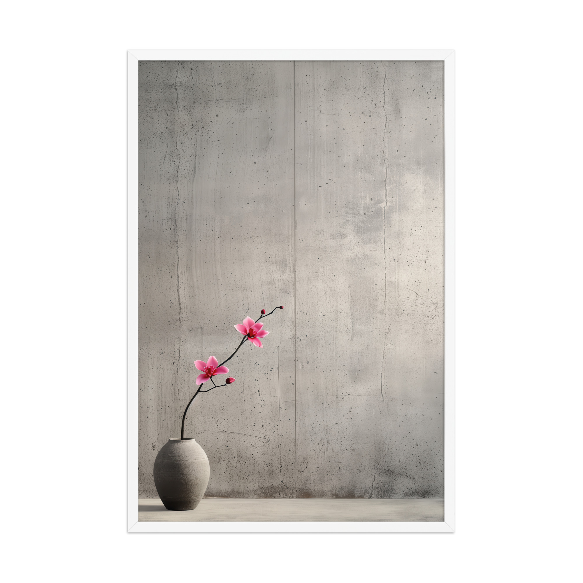 Blossom Curve in Ikebana — Minimal Floral Wall Art — Framed Poster - Image 12
