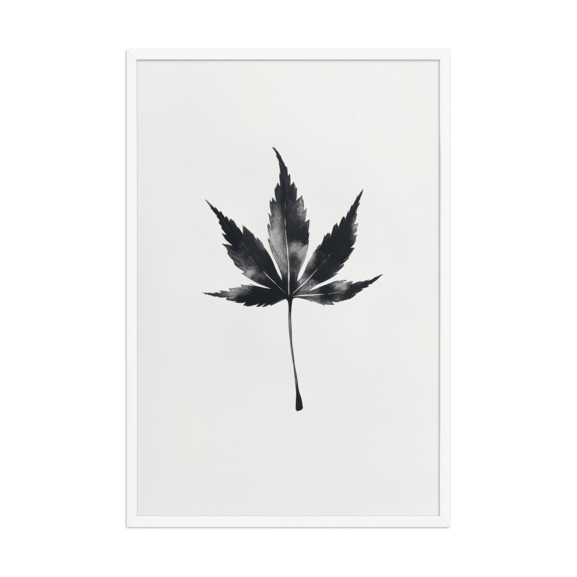 Ink Maple — Minimal Black Maple Leaf Wall Art — Framed Poster - Image 39