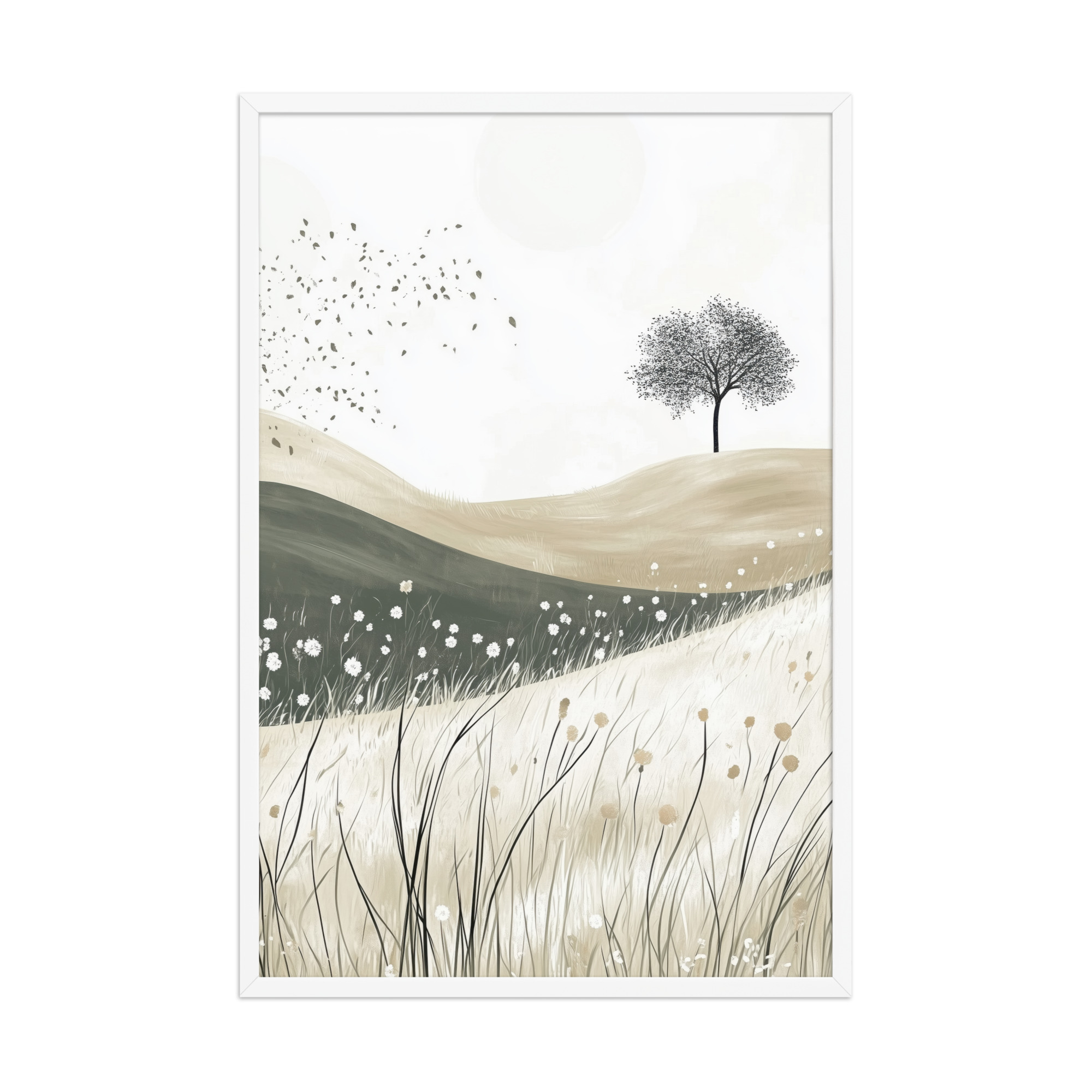 Still Horizons — Neutral Minimalist Landscape Wall Art — Framed Poster - Image 21