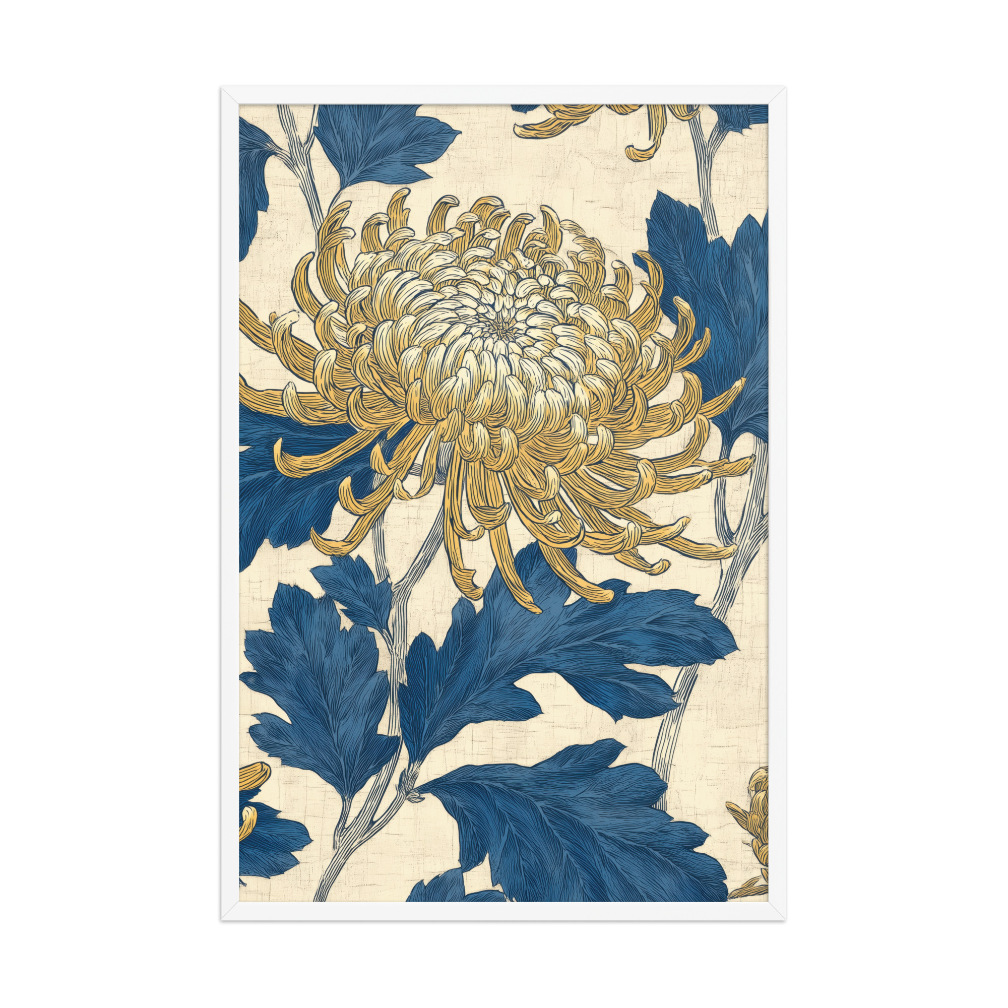 Chrysanthemum Pattern — Botanical Wall Art — Framed Poster - Image 21