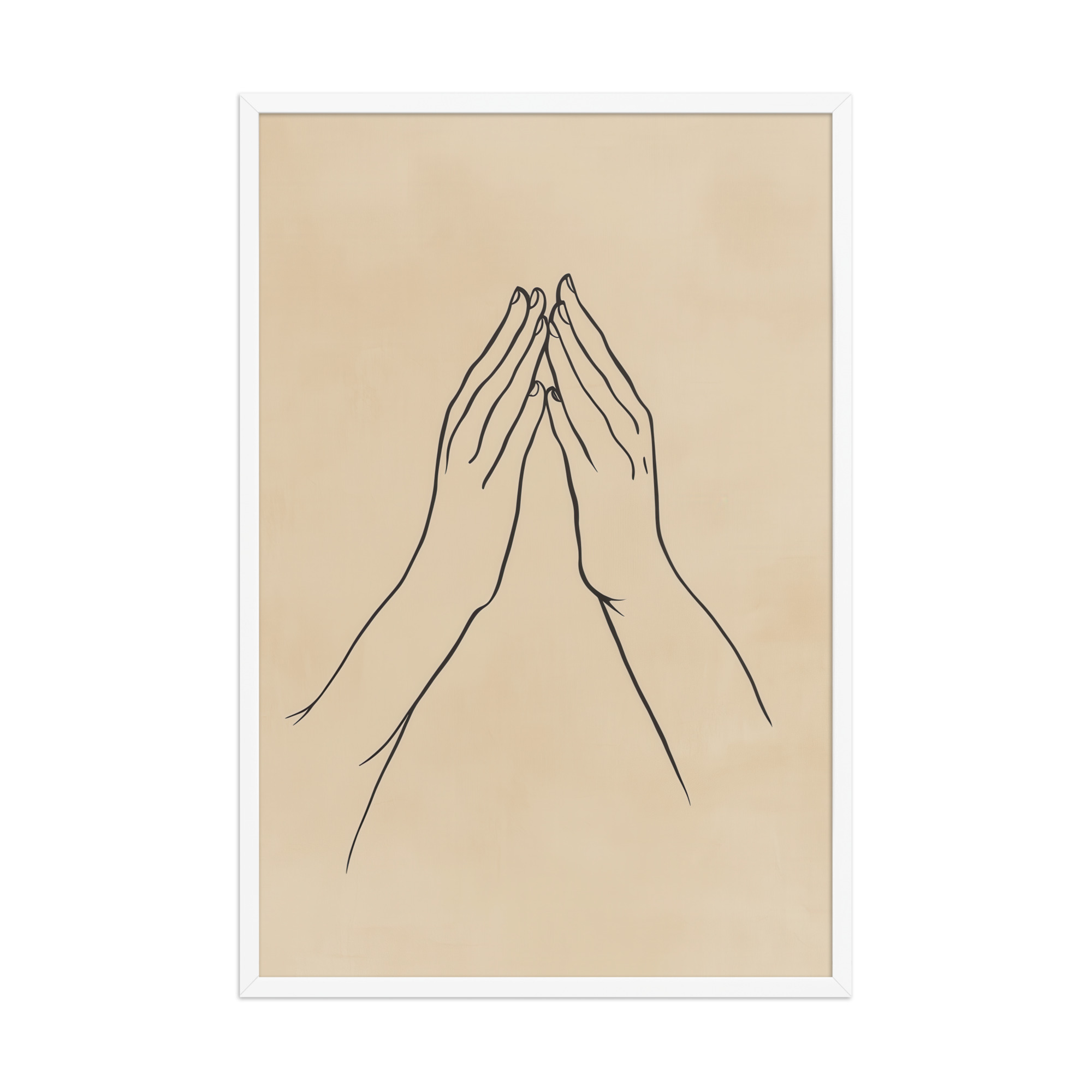 Gyan Mudra Hands — Minimal Gesture Yoga Line Wall Decor — Framed Poster - Image 21
