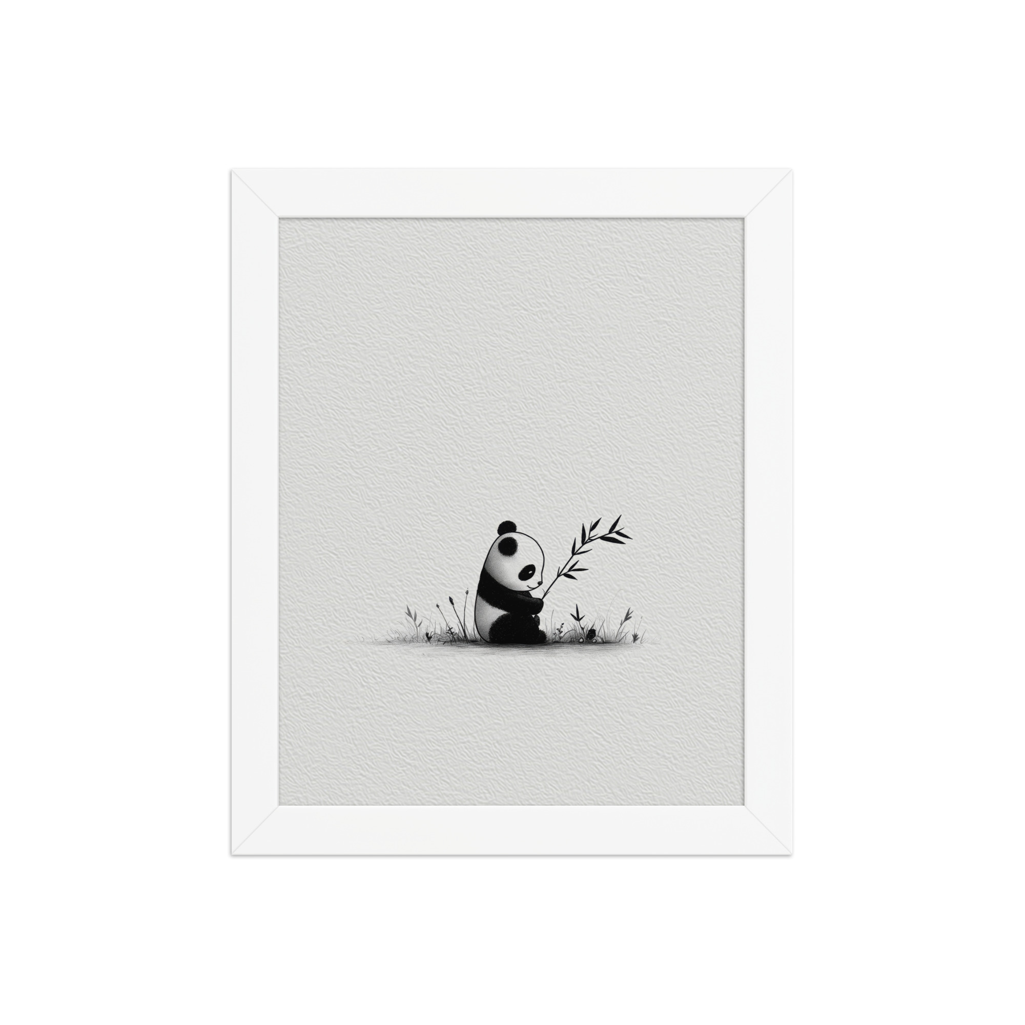 Tiny Bamboo Moment — Minimal Panda Cub with Bamboo Wall Decor — Framed Poster - Image 17