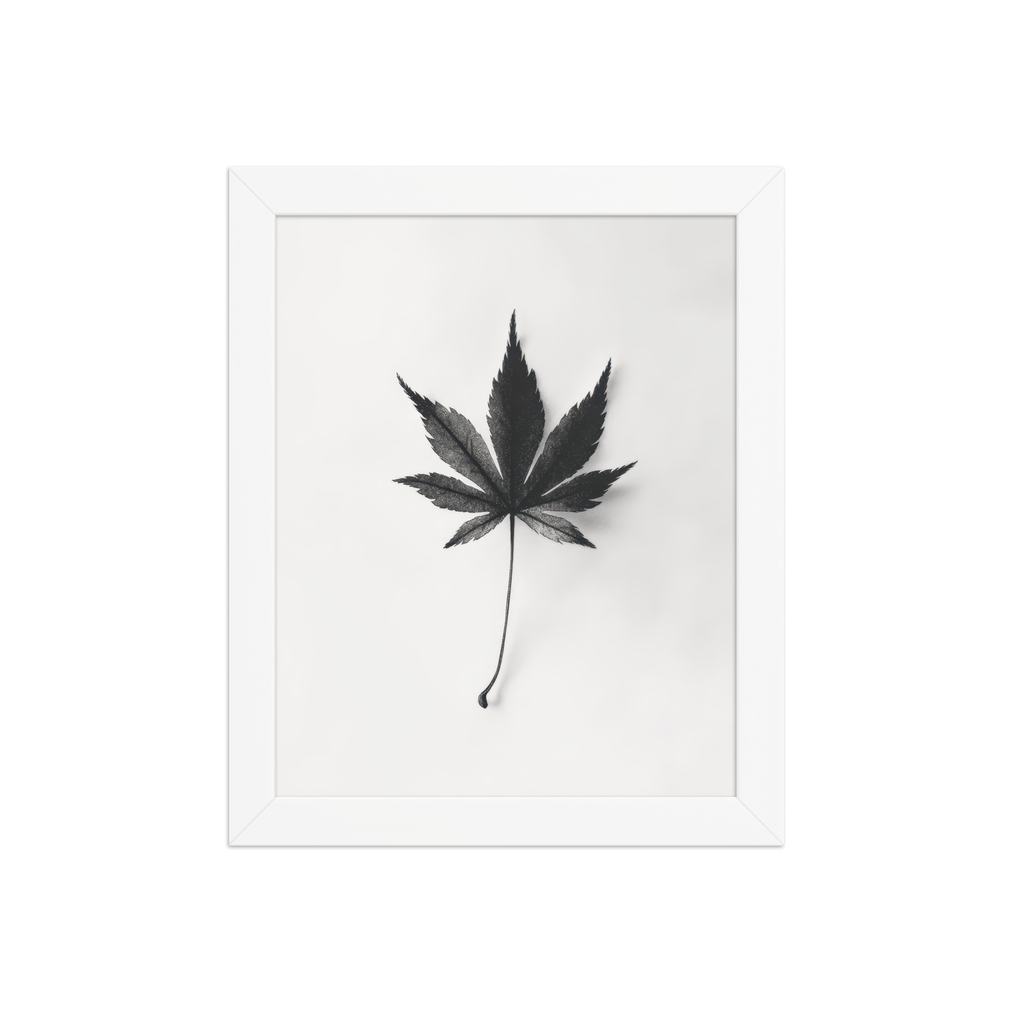 Botanical Balance — Minimal Leaf Wall Decor — Framed Poster - Image 17