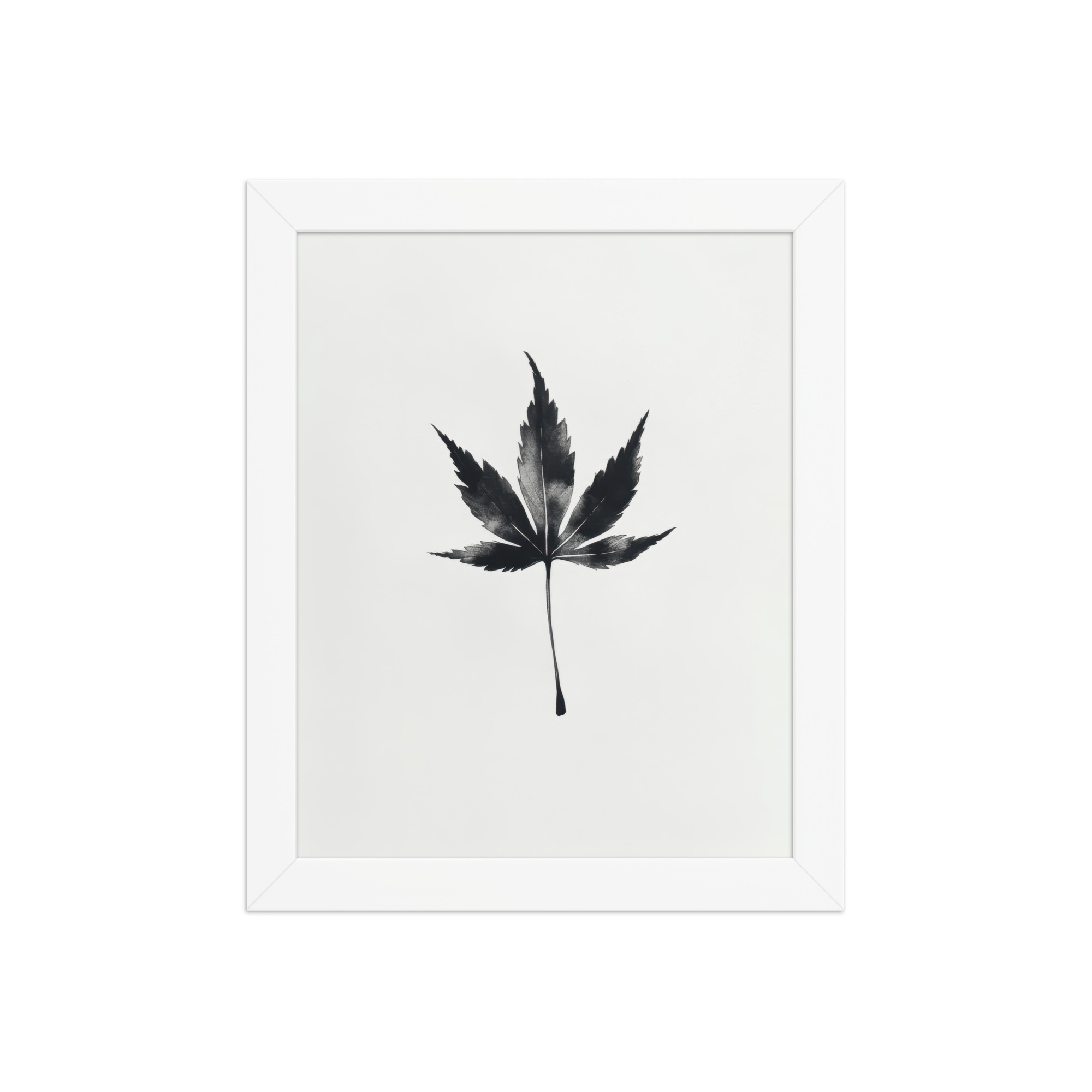 Ink Maple — Minimal Black Maple Leaf Wall Art — Framed Poster - Image 27