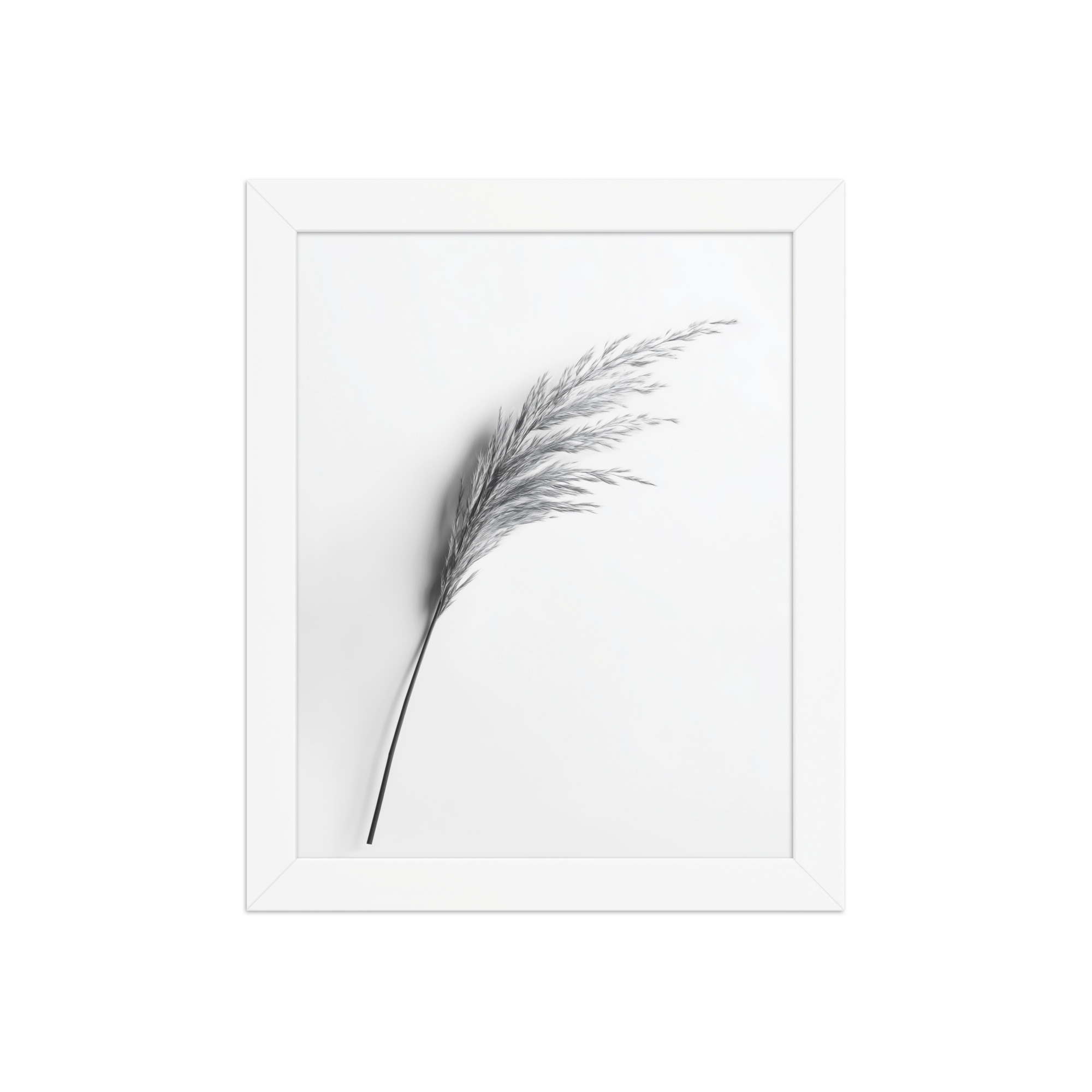 Whispering Pampas — Minimal Black & White Botanical Wall Decor — Framed Poster - Image 17
