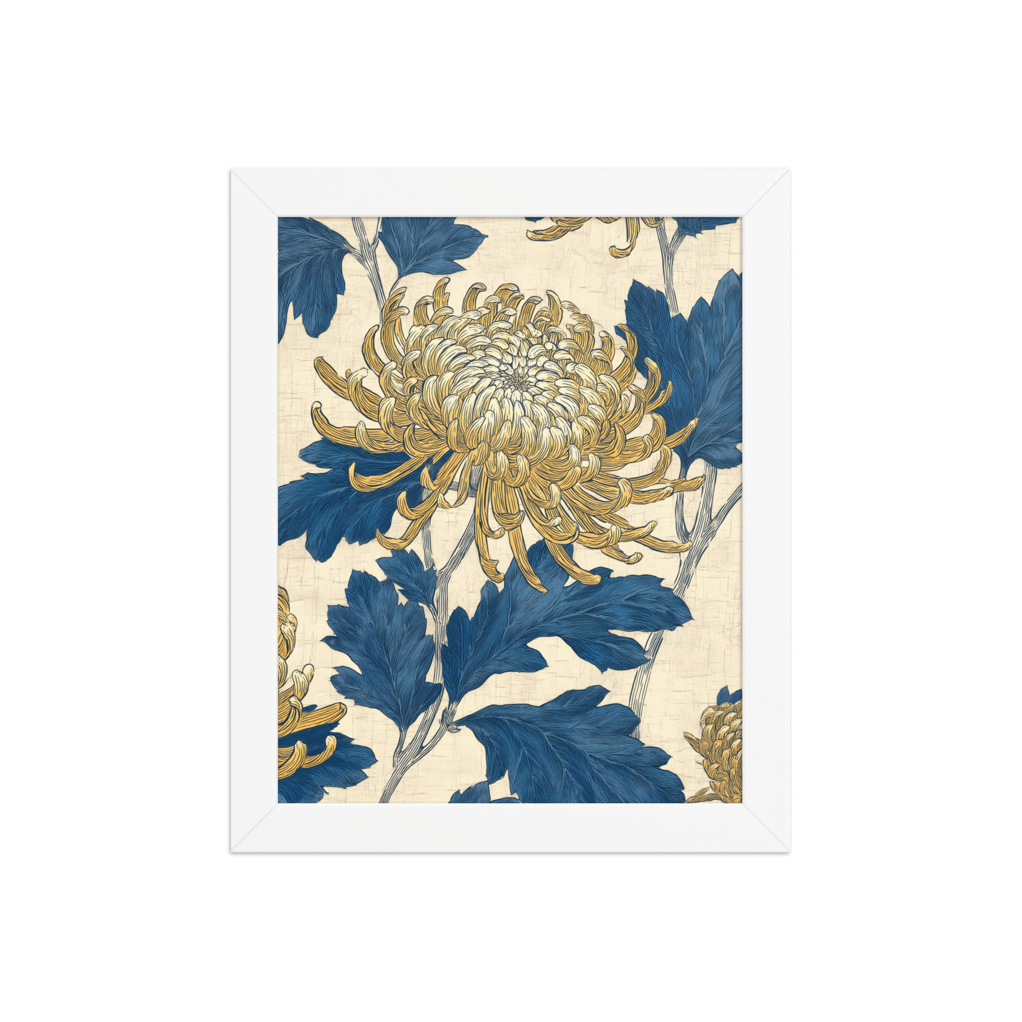 Chrysanthemum Pattern — Botanical Wall Art — Framed Poster - Image 15