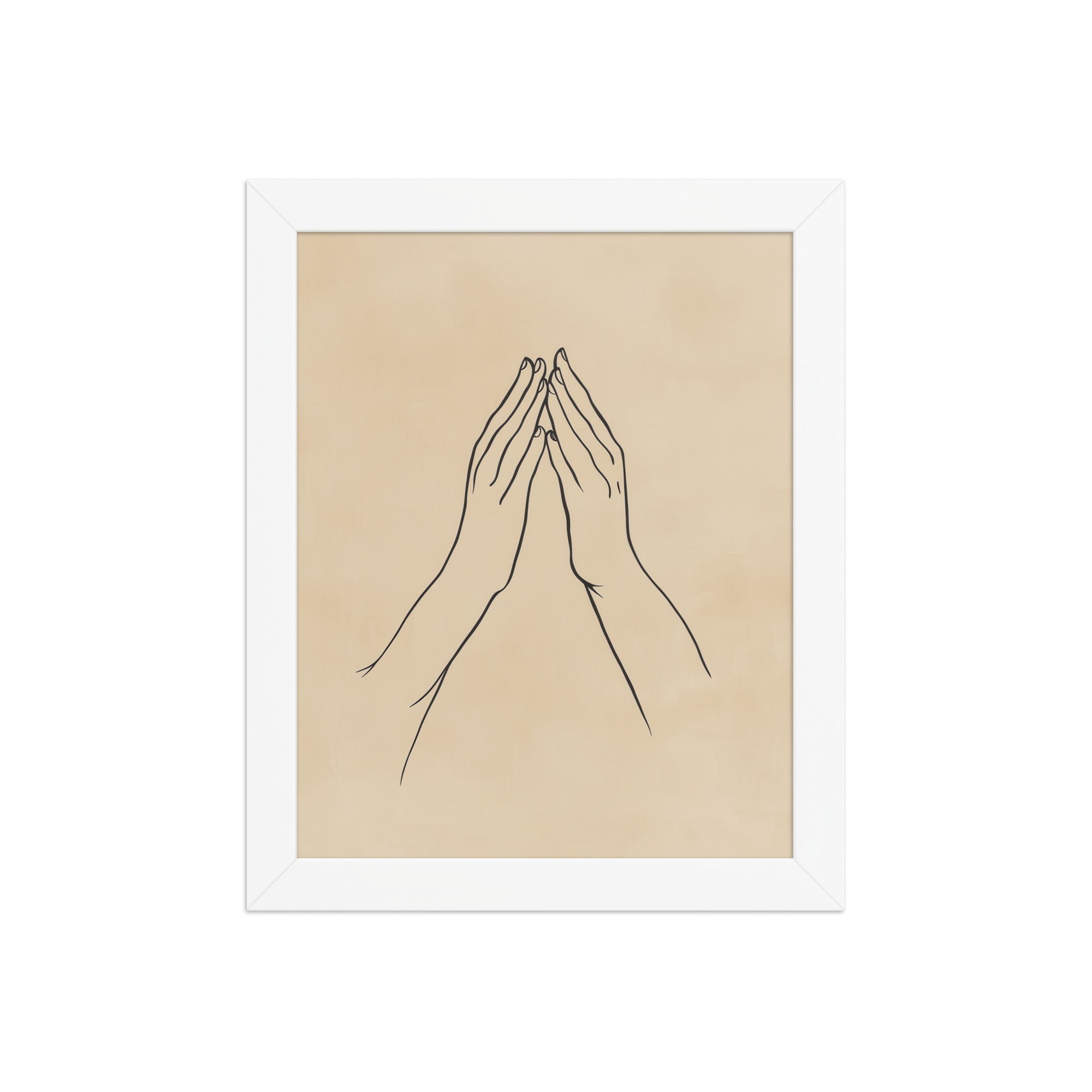 Gyan Mudra Hands — Minimal Gesture Yoga Line Wall Decor — Framed Poster - Image 15